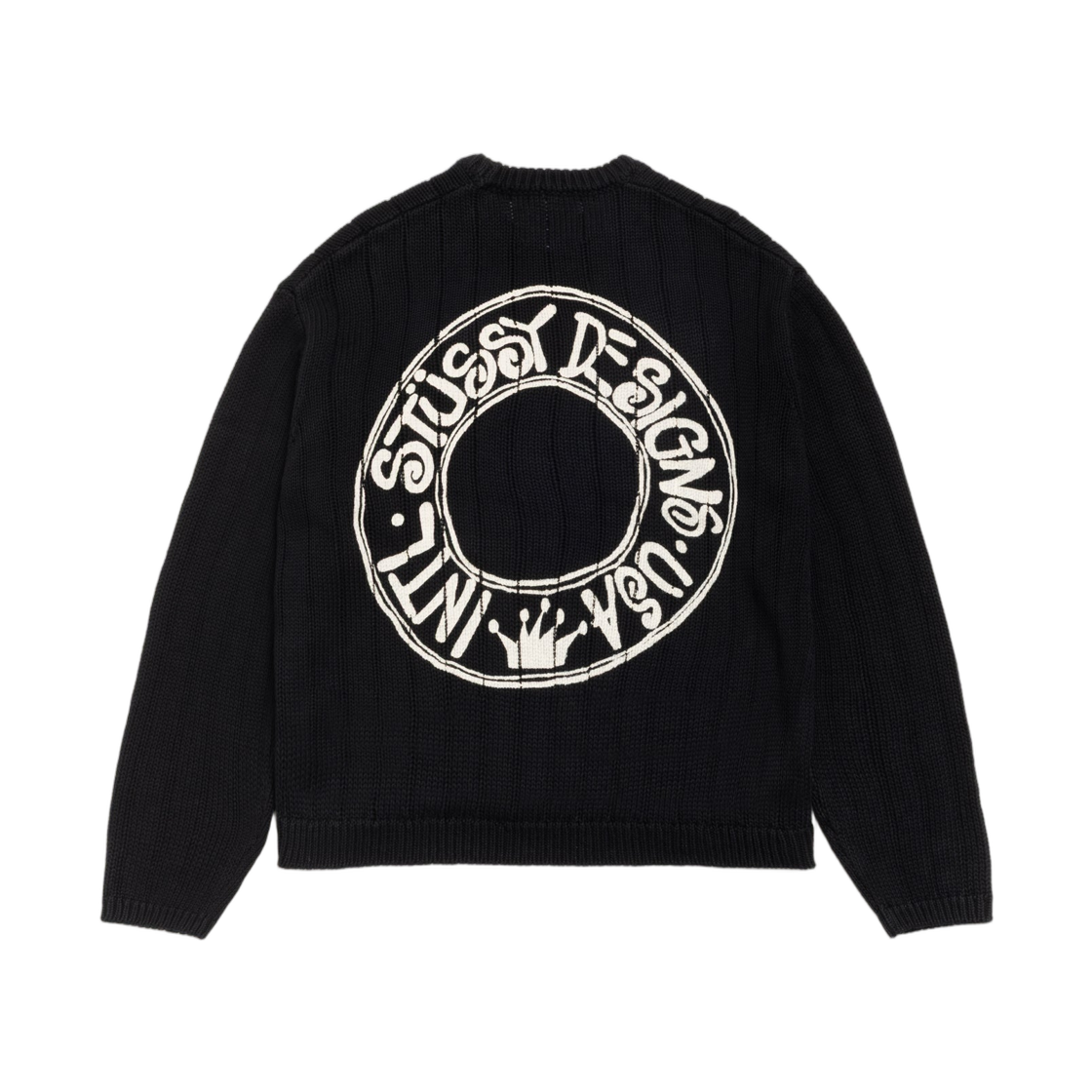 117294 Stussy Buana Logo Sweater Black