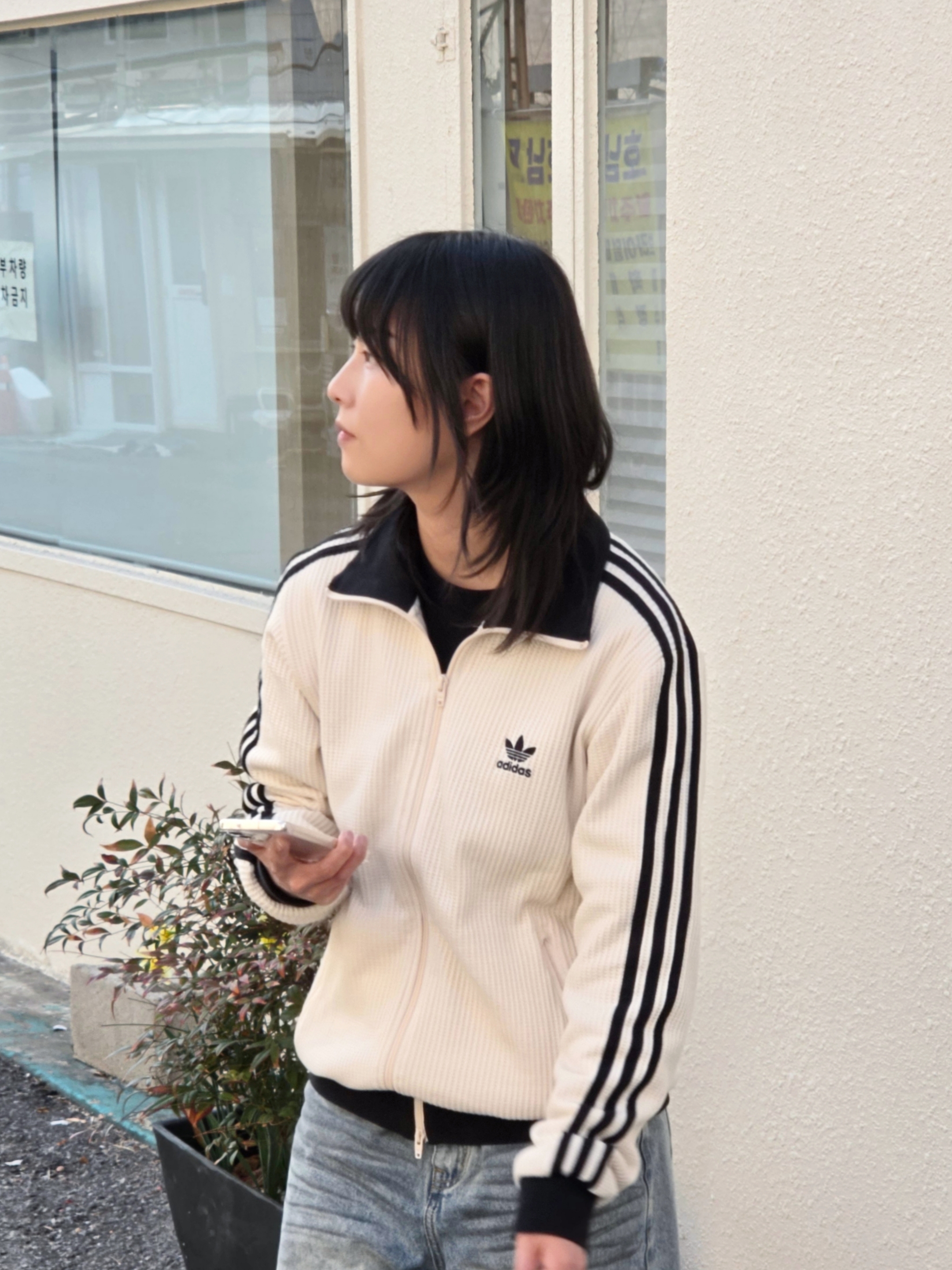 Adidas Waffle Beckenbauer Track Top Wonder White - KR Sizing 착용 스타일