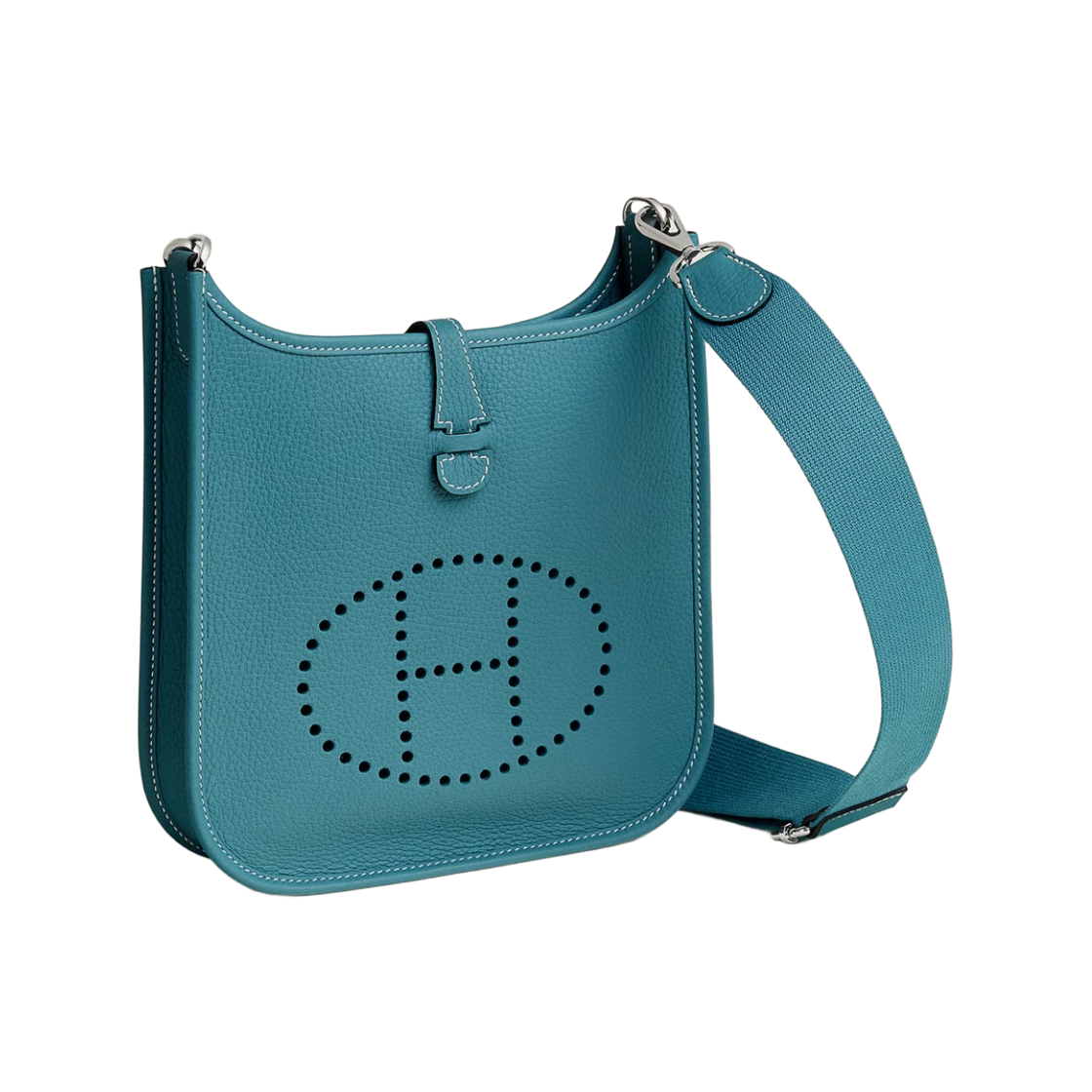 에르메스 에블린 23 포쉐 III 백 클레망스 & 팔라듐 하드웨어 뉴 블루 진(Hermes Evelyne 23 Poche III Bag Clemence & Palladium New Bleu Jean) - 2