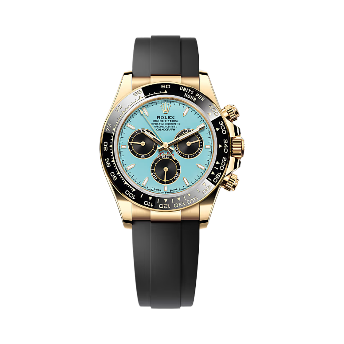 롤렉스 코스모그래프 데이토나 40mm 터콰이즈 블루 블랙 오이스터플렉스(Rolex Cosmograph Daytona 40mm Turquoise Blue Black Oysterflex) - 1