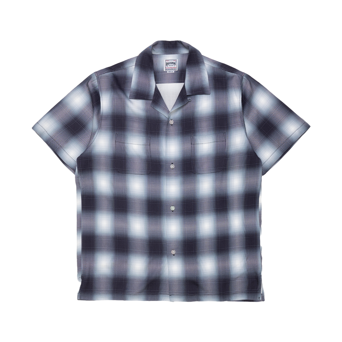 휴스턴 재팬 옴브레 체크 S/S 셔츠 블랙 41285(Houston Japan Ombre Check S/S Shirt Black 41285) - 1