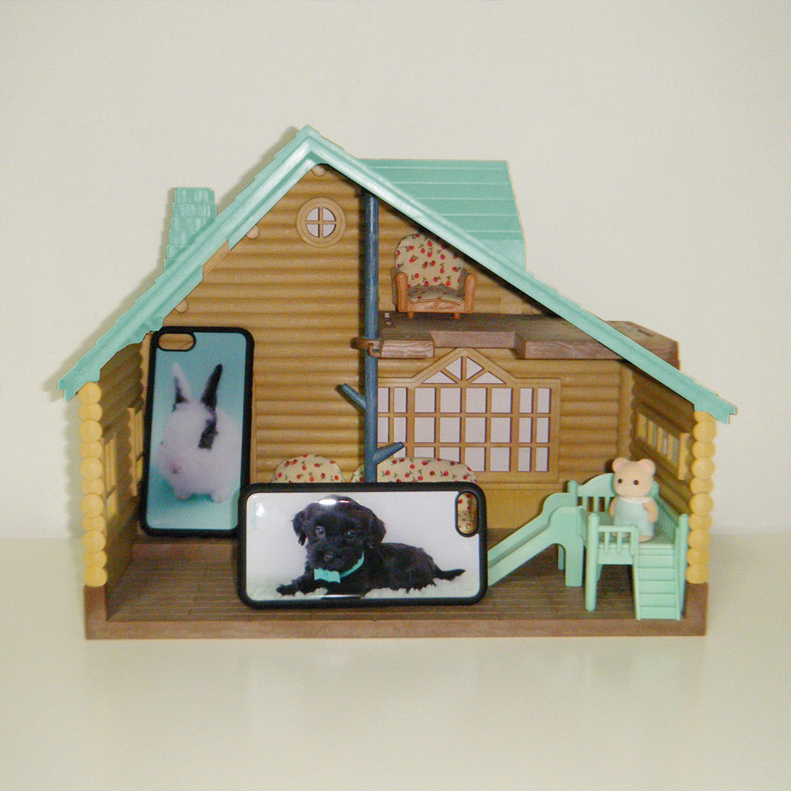 나나카세이 민트 리본 퍼피 에폭시 범퍼 케이스(NANAKASEI mint ribbon puppy epoxy bumper case) - 2