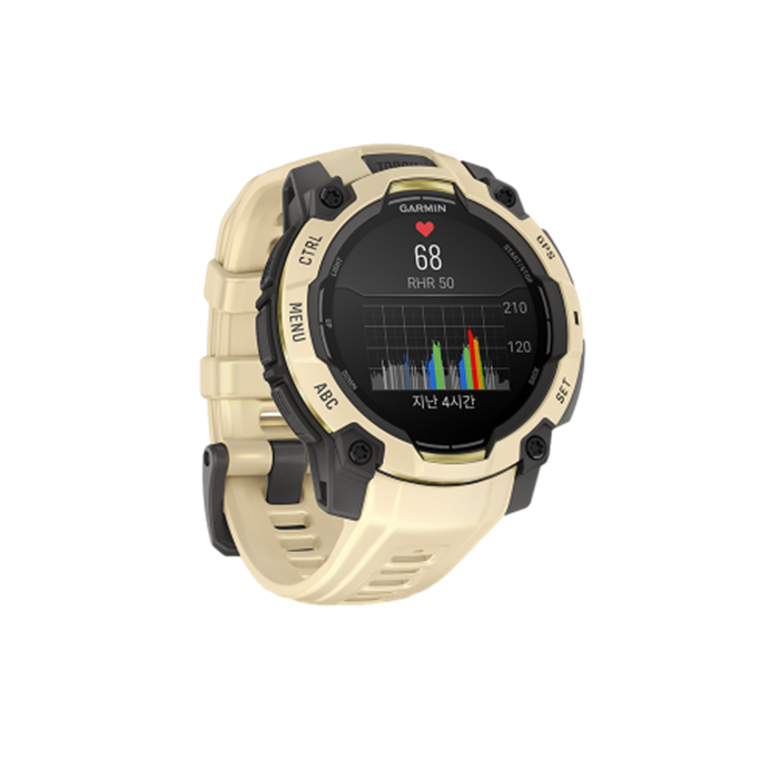 가민 인스팅트 3 45mm 아몰레드 시크린 멀티스포츠 GPS 스마트워치(Garmin Instinct 3,45mm,AMOLED,Citrine w/Gray Accents,KOR/SEA,A04884) - 3