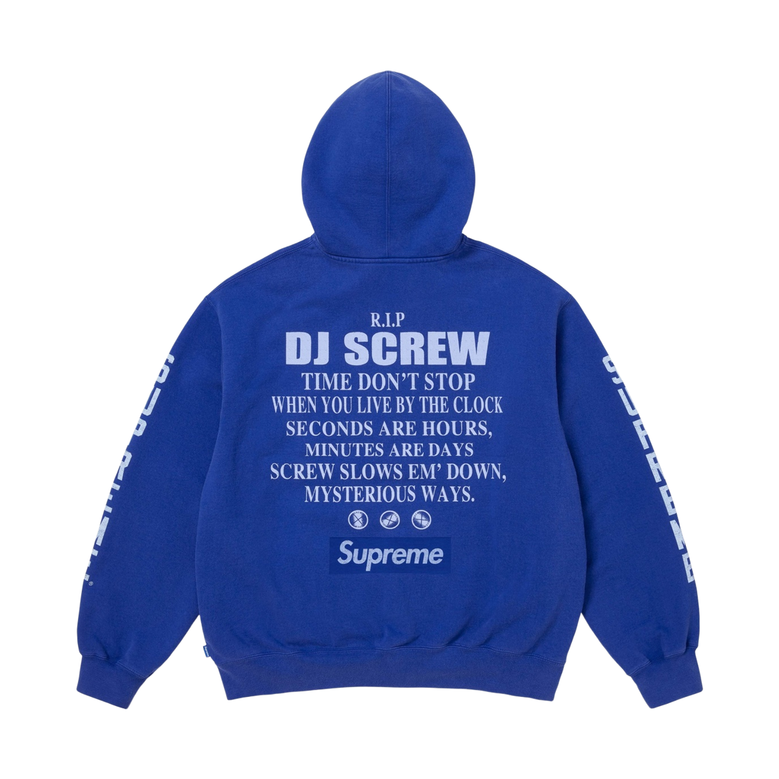 슈프림 x DJ 스크류 집업 후드 스웨트셔츠 로얄 - 26SS(Supreme x DJ Screw Zip Up Hooded Sweatshirt Royal - 26SS) - 2