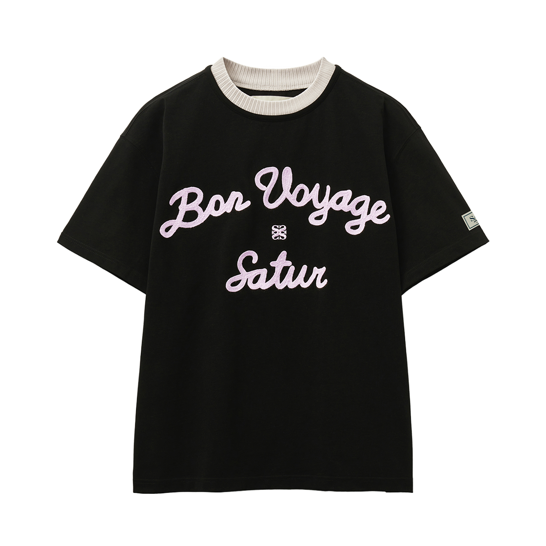 SA262MTS10PNKA SATUR Logo Voyage T-Shirt Art Pink