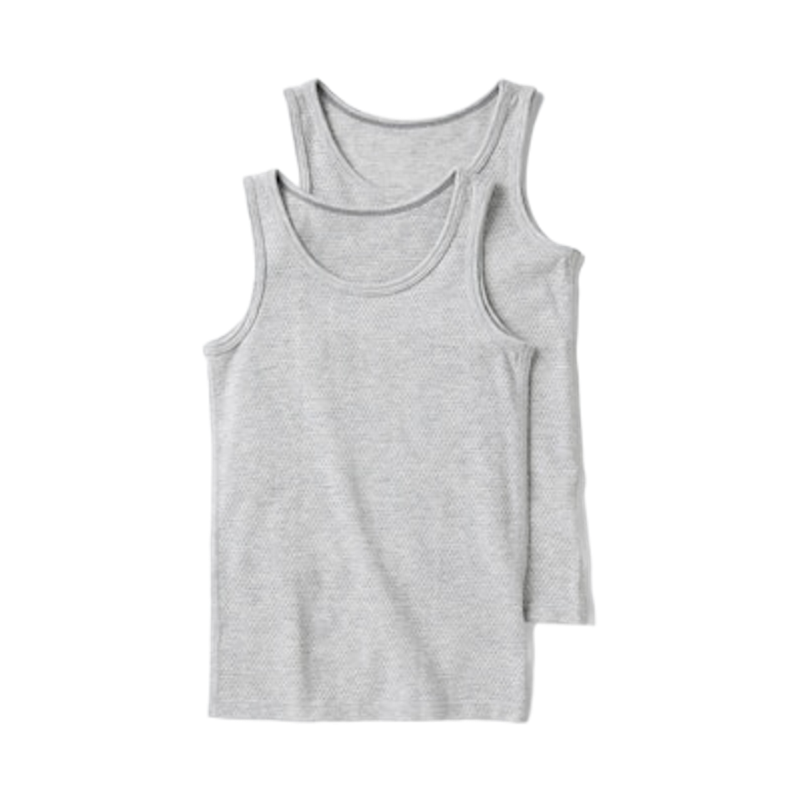 464637-03 (Kids) Uniqlo Cotton Mesh Tank Top Gray (2 Pack) - JP