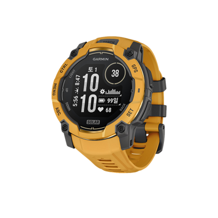 가민 인스팅트 3 50mm 솔라 썬버스트 그레이밴드 멀티스포츠 GPS 스마트워치(Garmin Instinct 3,50mm,Solar,Sunburst w/Gray Accents,KOR/SEA,A04883)