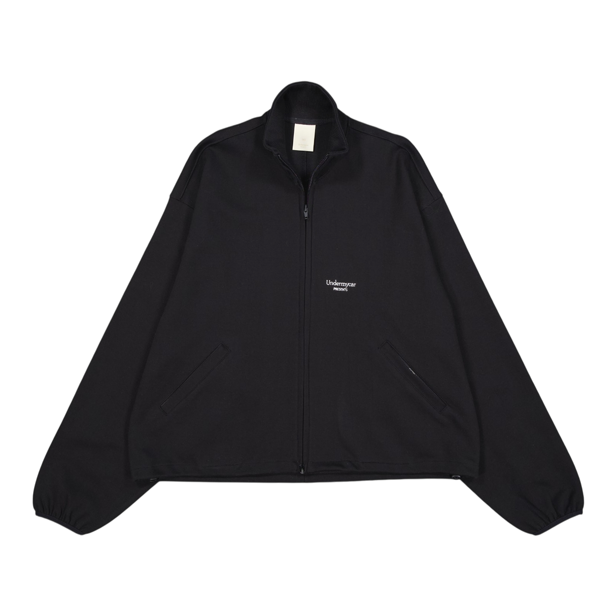 언더마이카 무.172 클래식 로고 본디드 벌룬 스웻 집업 블랙