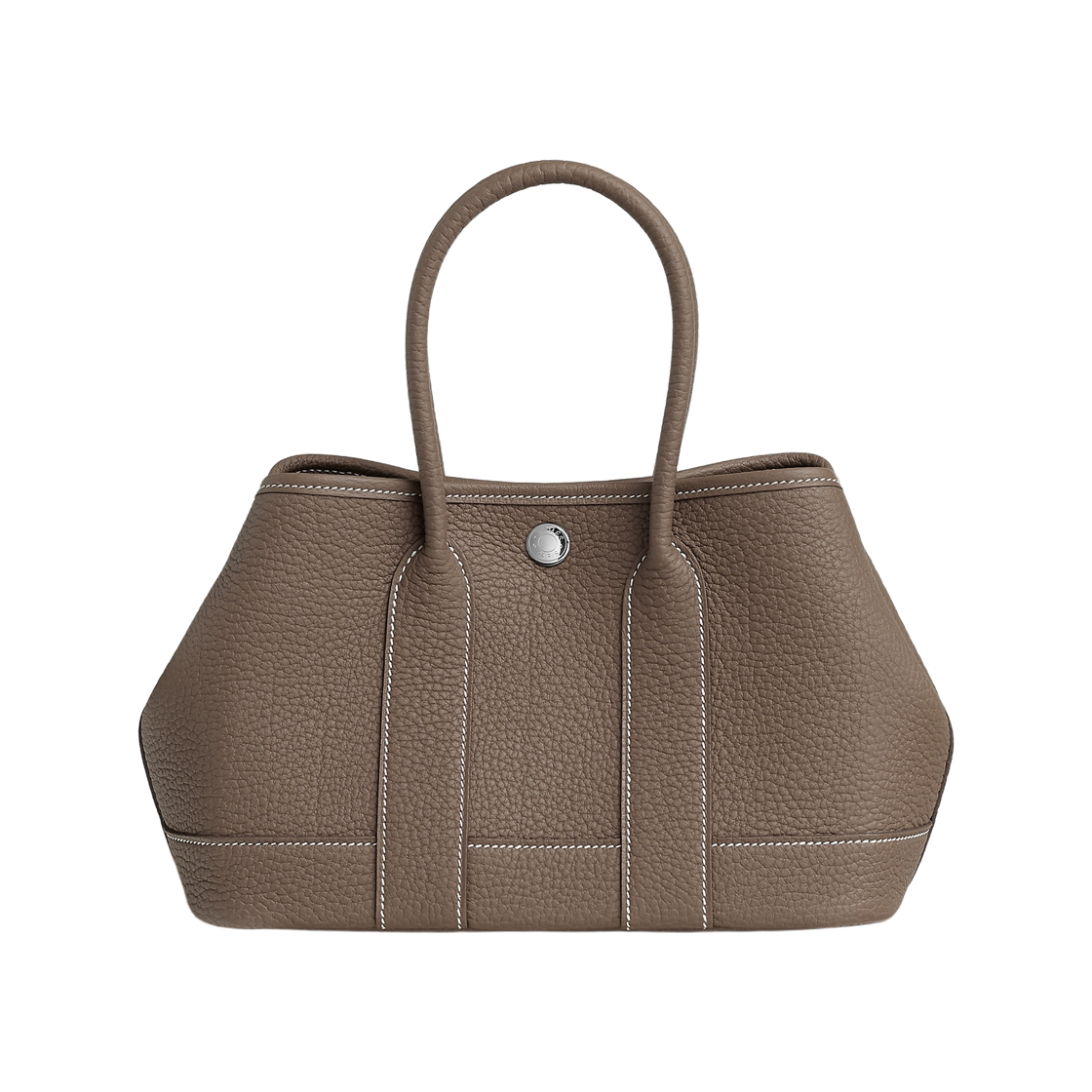 H086422CK18 Hermes Neo Garden Party 23 Bag Negonda & Palladium Etoupe
