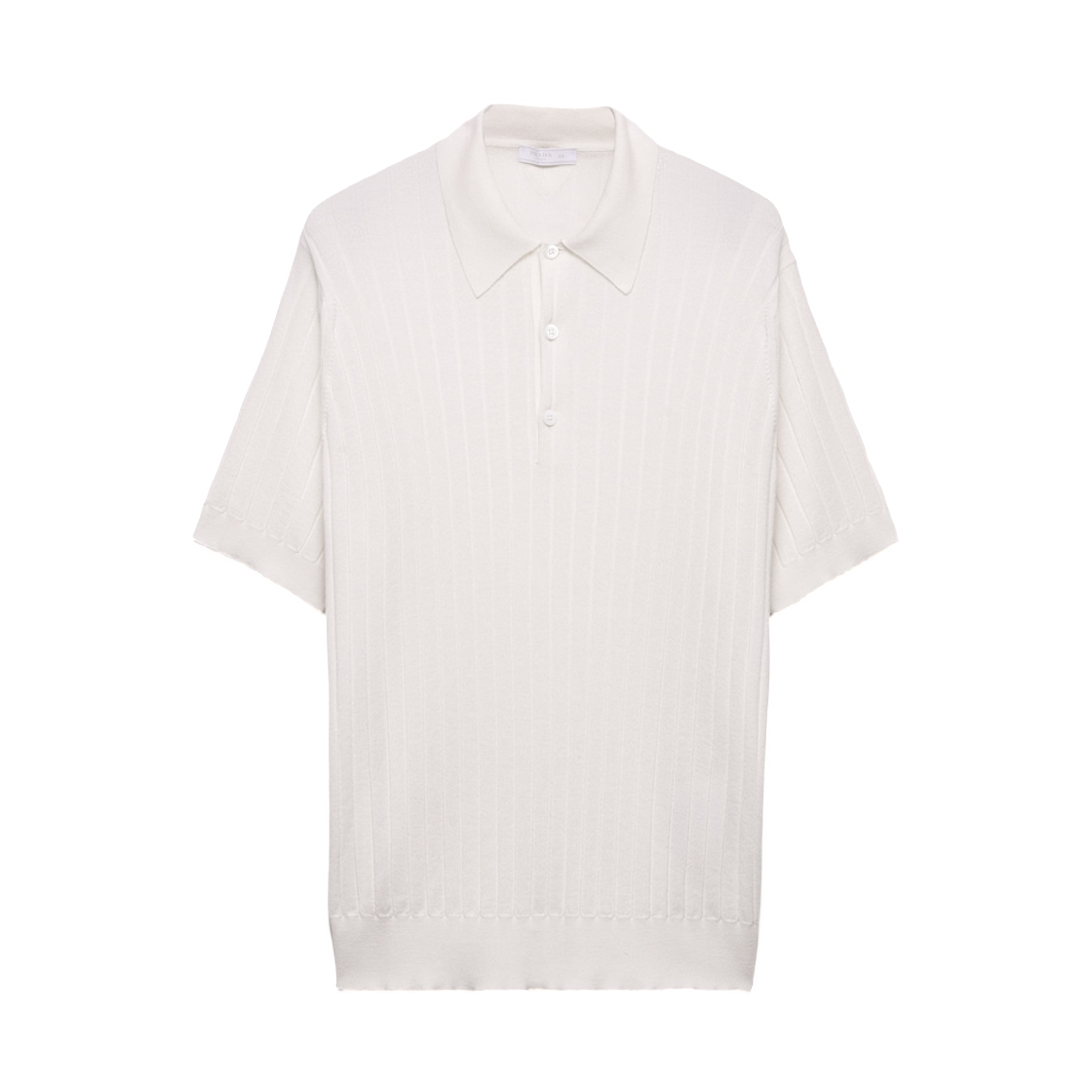 프라다 캐시미어 앤 실크 폴로 셔츠 화이트(Prada Cashmere and Silk Polo Shirt White) - 1
