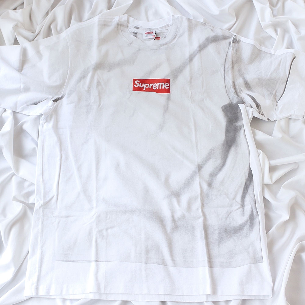 Supreme x MM6 Maison Margiela Box Logo T-Shirt White - 24SS 착용 스타일 - 2
