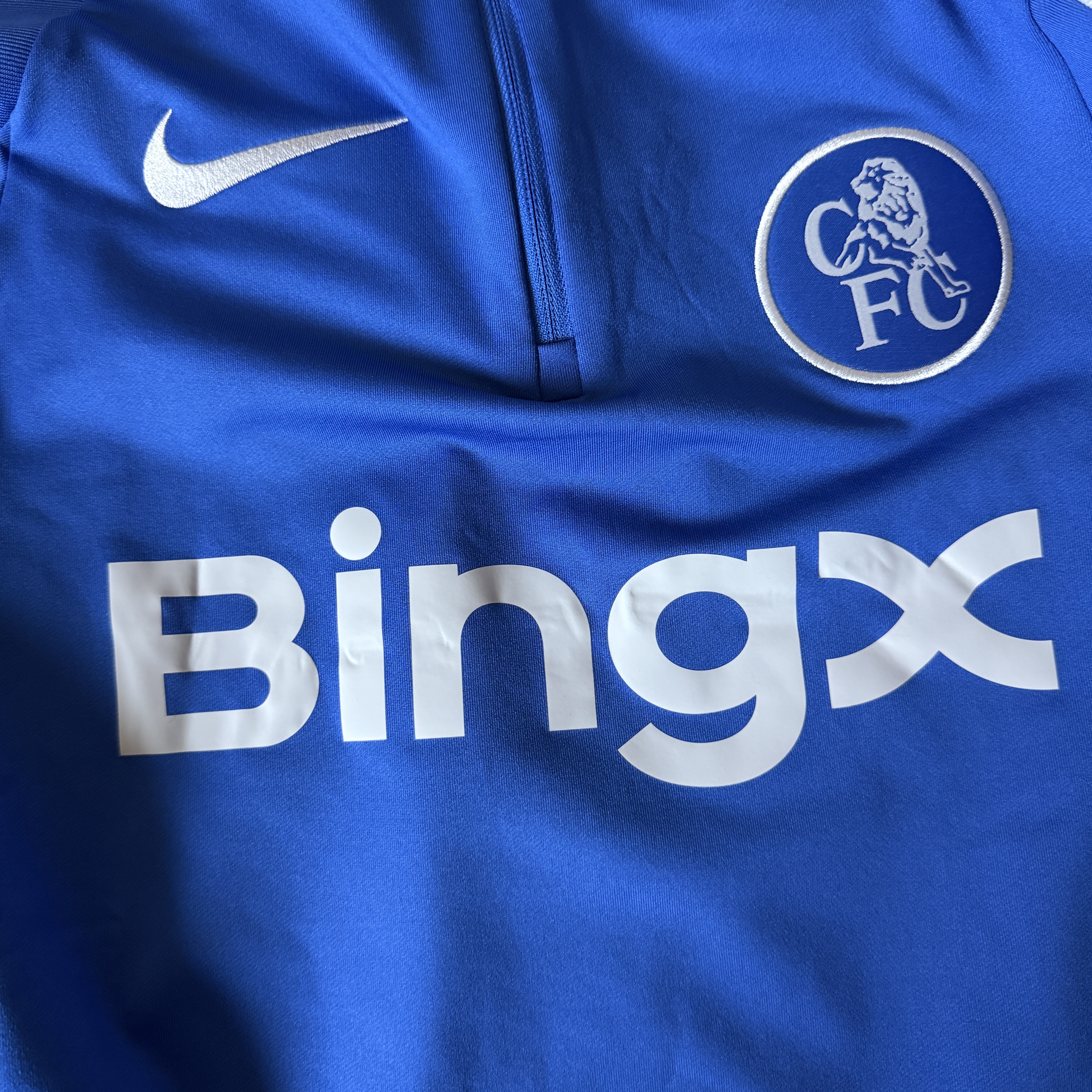 Nike Chelsea FC 2025/26 Strike Third Dri-Fit Total 90 Football Knit Drill Top Game Royal Field Silver (Non Marking Ver.) 착용 스타일