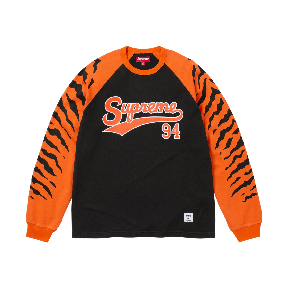 슈프림 타이거 래글런 롱슬리브 탑 블랙 - 26SS(Supreme Tiger Raglan L/S Top Black - 26SS) - 1