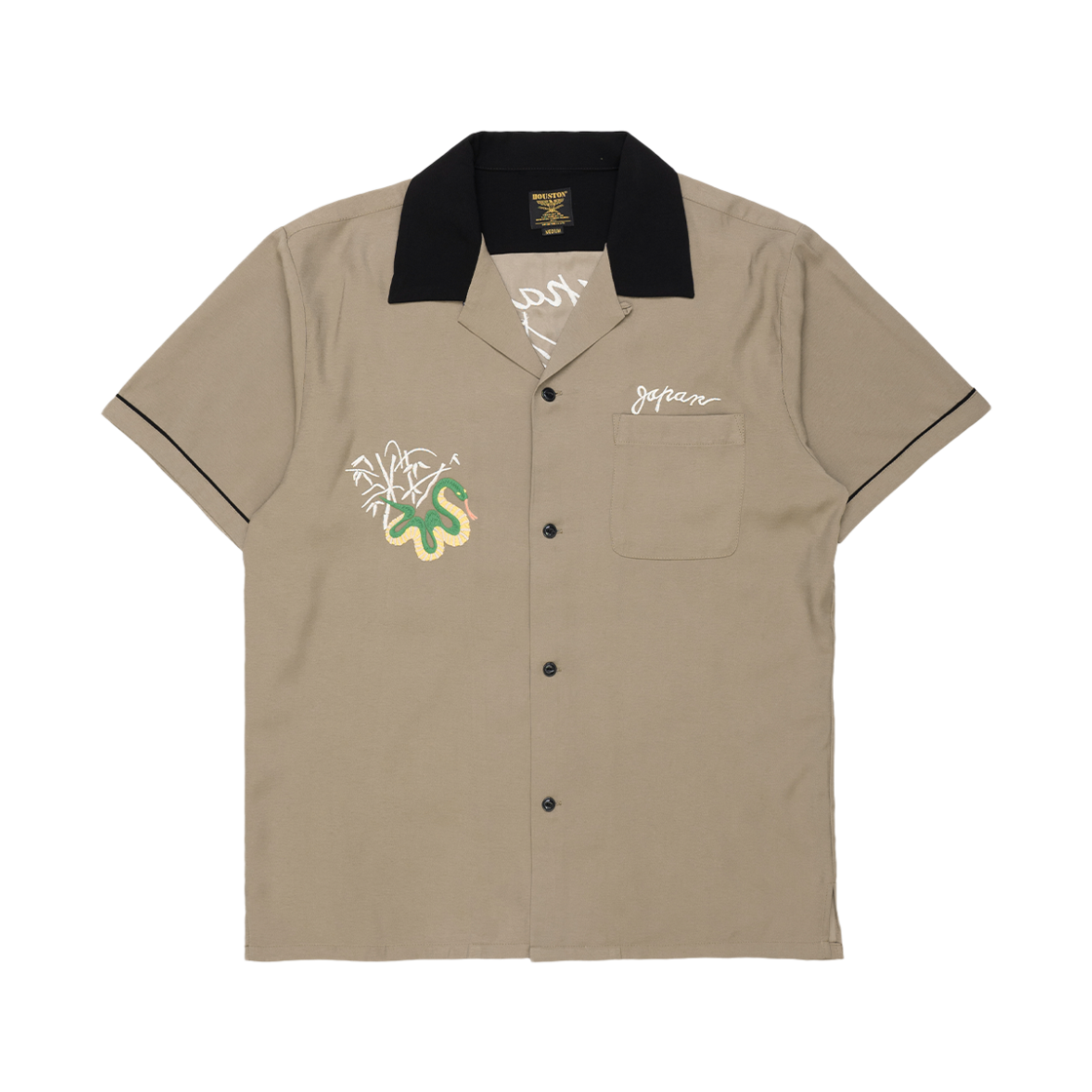 휴스턴 재팬 수베니어 셔츠 스컬&스네이크 올리브 41279(Houston Japan Souvenir Shirt Skull&Snake Olive 41279) - 1