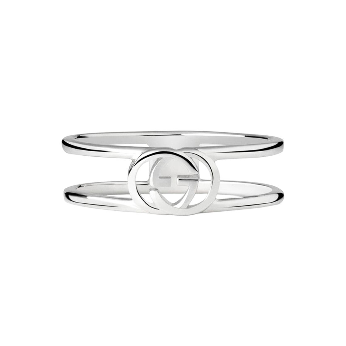 [17% 쿠폰] 구찌 인터로킹 G 씬 오픈 밴드 실버([17% 쿠폰] Gucci Interlocking G Thin Open Band Silver) - 1