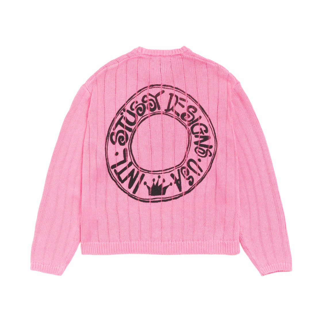 스투시 부아나 로고 스웨터 핑크(Stussy Buana Logo Sweater Pink) - 1