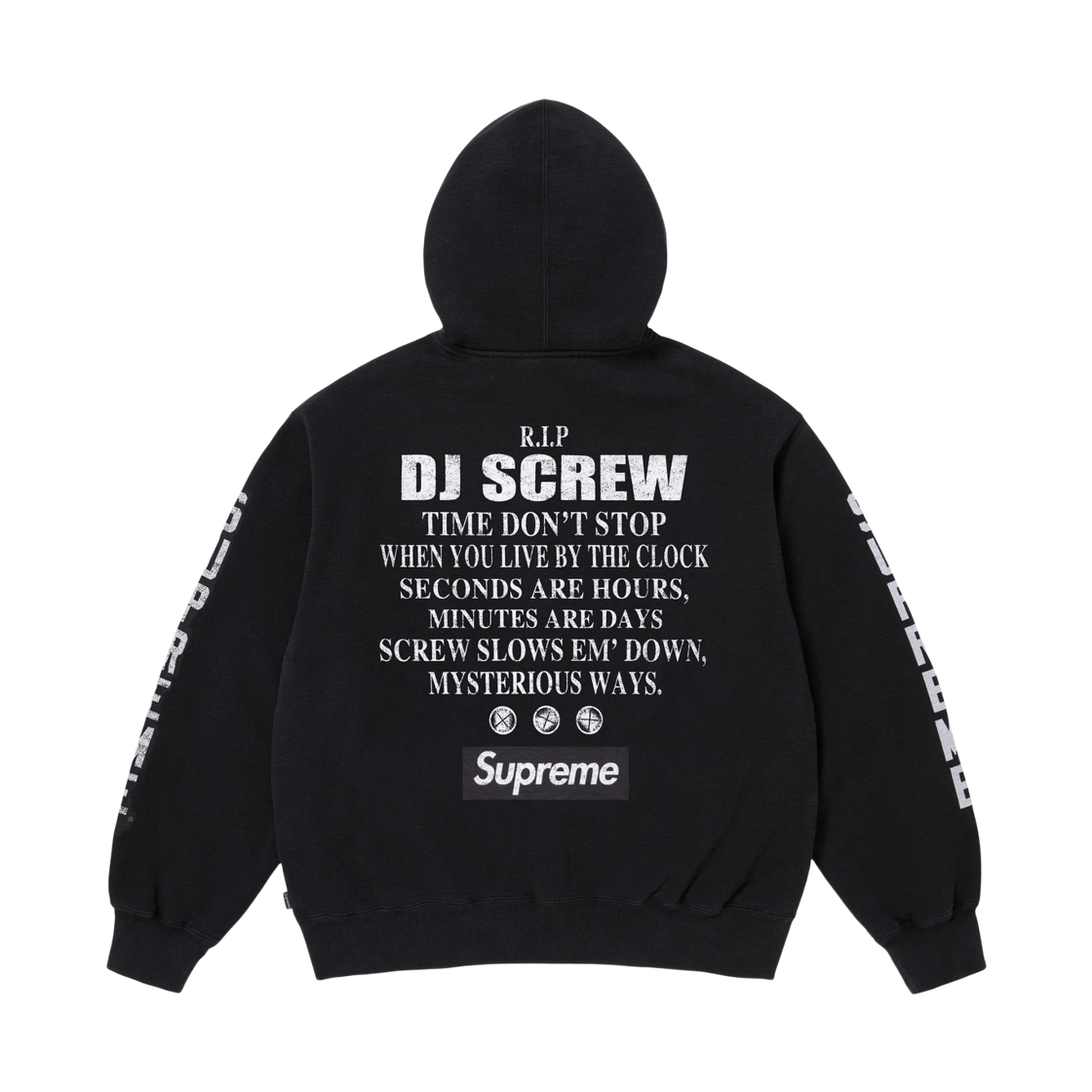 슈프림 x DJ 스크류 집업 후드 스웨트셔츠 블랙 - 26SS(Supreme x DJ Screw Zip Up Hooded Sweatshirt Black - 26SS) - 2