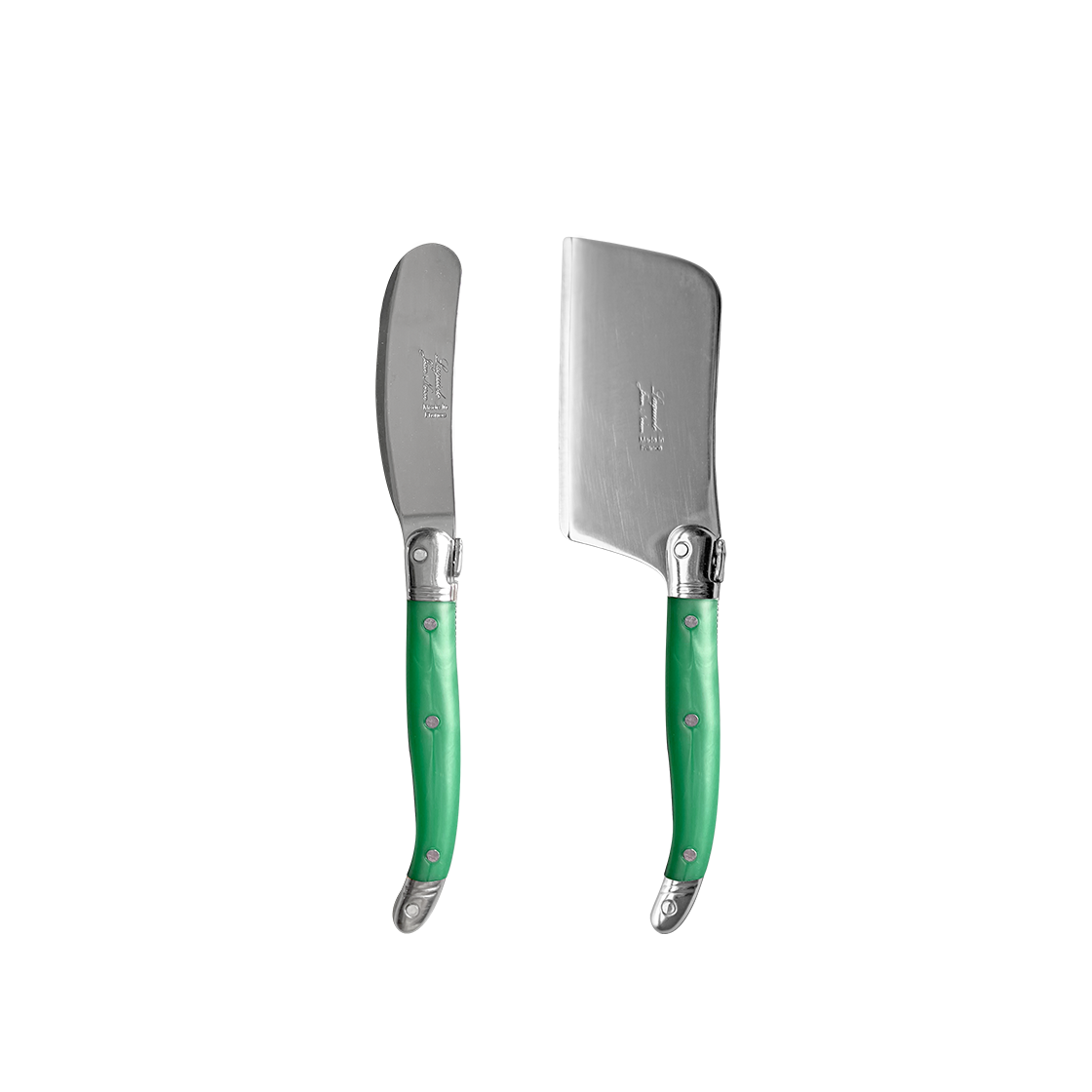 장네론라귀올 치즈커터&버터나이프 그린 선물패키지(JEAN NERON LAGUIOLE Cheese cutter&Butter knife gift set green) - 1