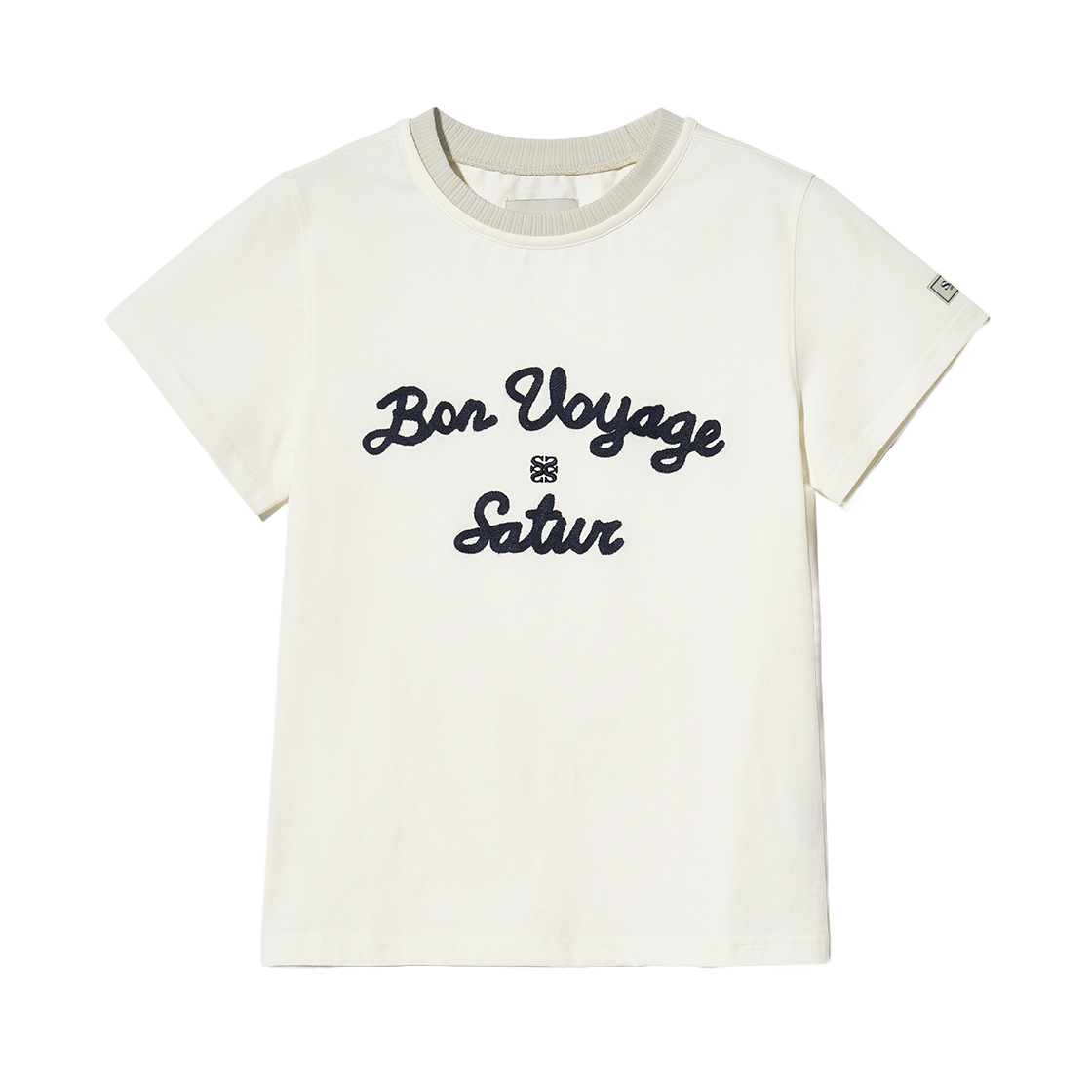 SA262WTS19CRM0 SATUR W Satur Logo Voyage T-Shirt Resort Ivory