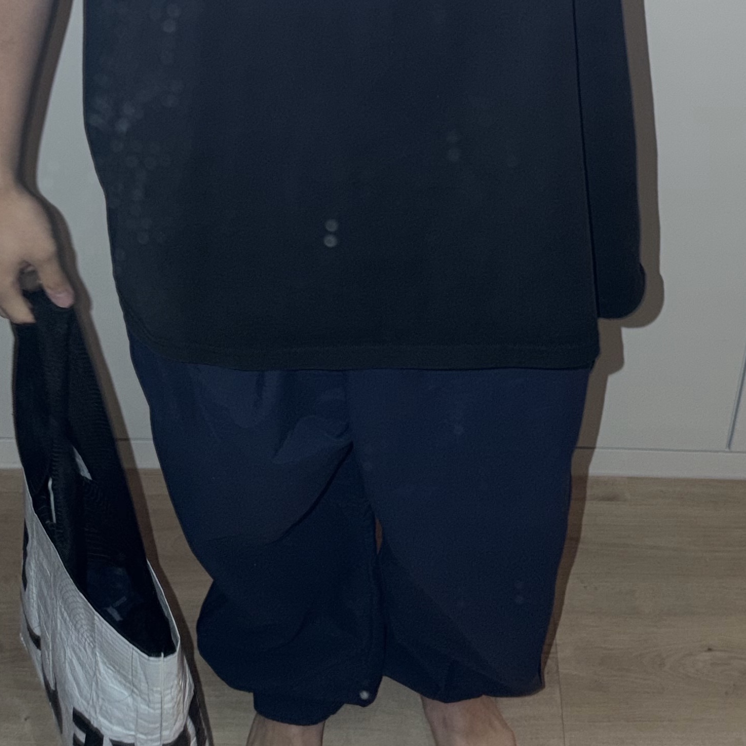 Supreme Contrast Zip Warm Up Pant Navy - 25SS 착용 스타일