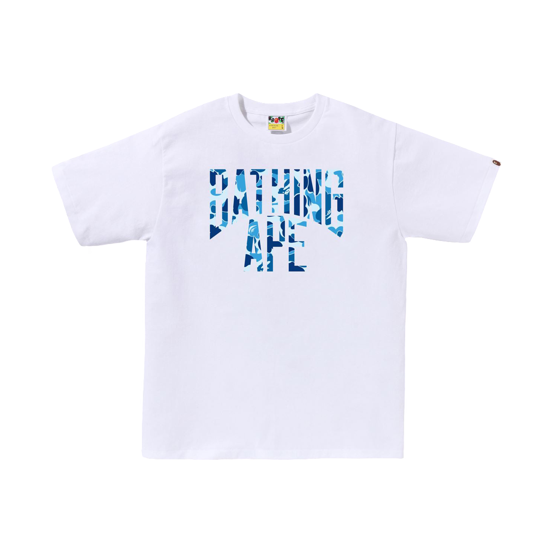 - BAPE ABC Camo NYC Logo T-Shirt White Blue