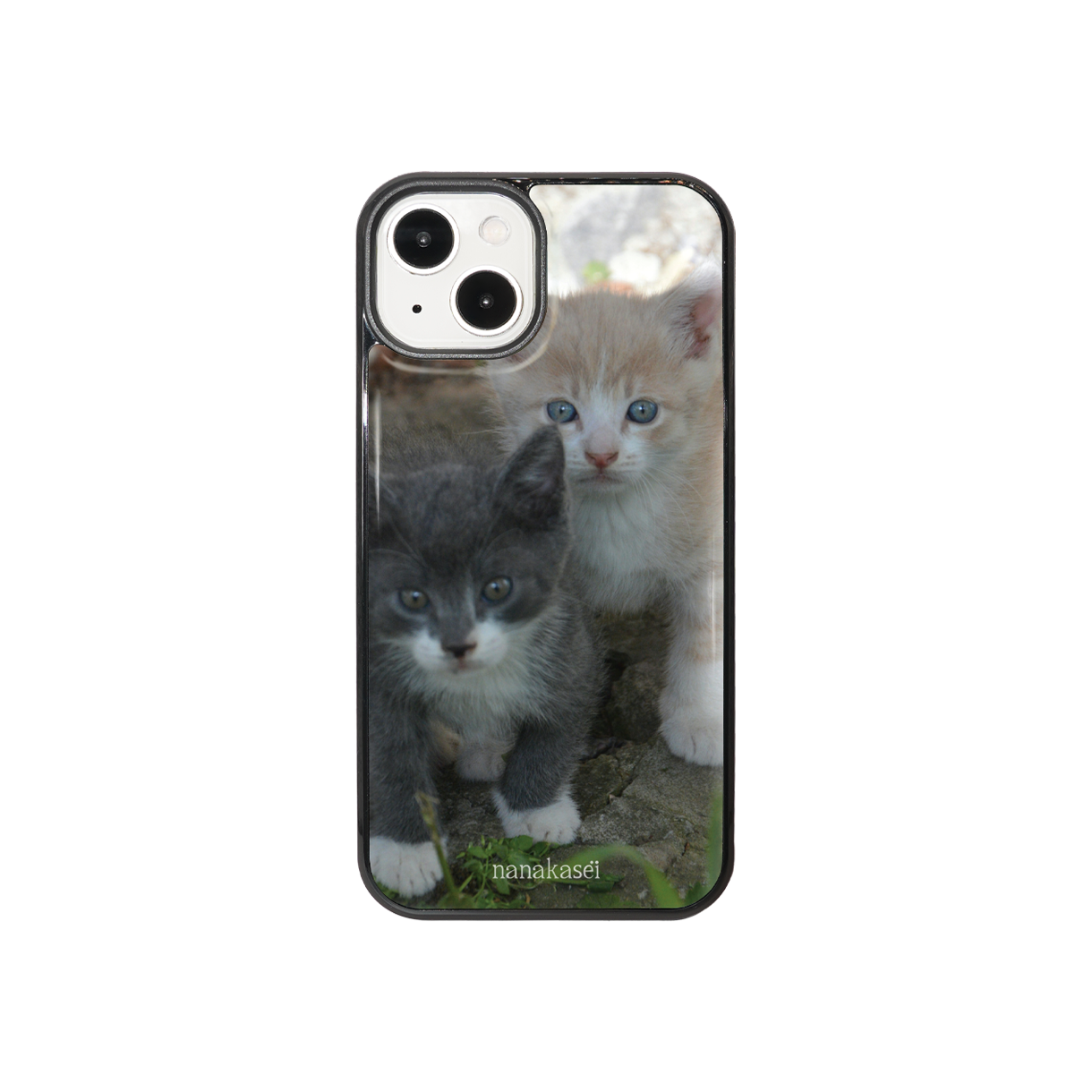 나나카세이 두 고양이 에폭시 범퍼 케이스(NANAKASEI two cats epoxy bumper case)