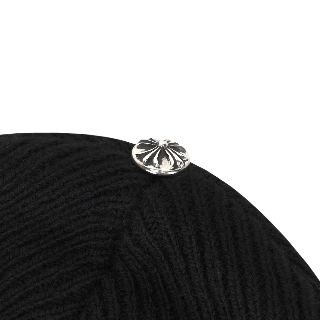 크롬하츠 빅 대디 캐시미어 비니 블랙 - 뉴욕 한정( 크로스 탑 버튼 버전 )(Chrome Hearts Big Daddy Cashmere Beanie Black - New York Exclusive(Cross Top Button Ver.)) - 5