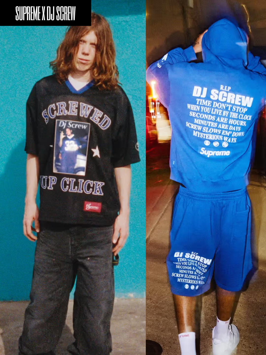 Supreme x DJ Screw Foco Bobblehead Multicolor - 26SS, Supreme x DJ Screw Zip Up Hooded Sweatshirt Black - 26SS 착용 스타일 - 3