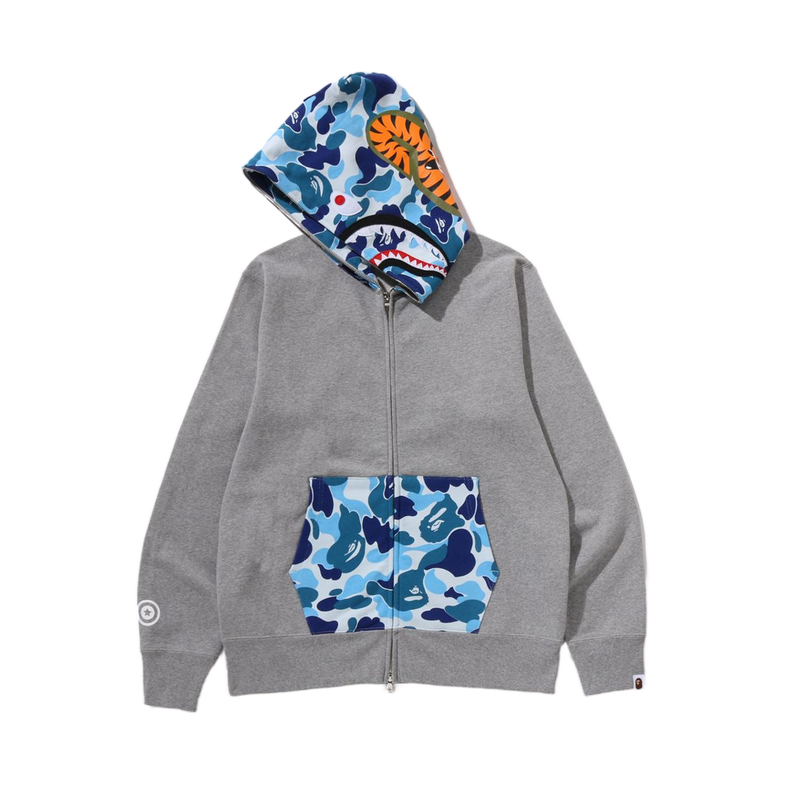 베이프 ABC 카모 샤크 풀 집 후드 그레이(BAPE ABC Camo Shark Full Zip Hoodie Gray) - 2
