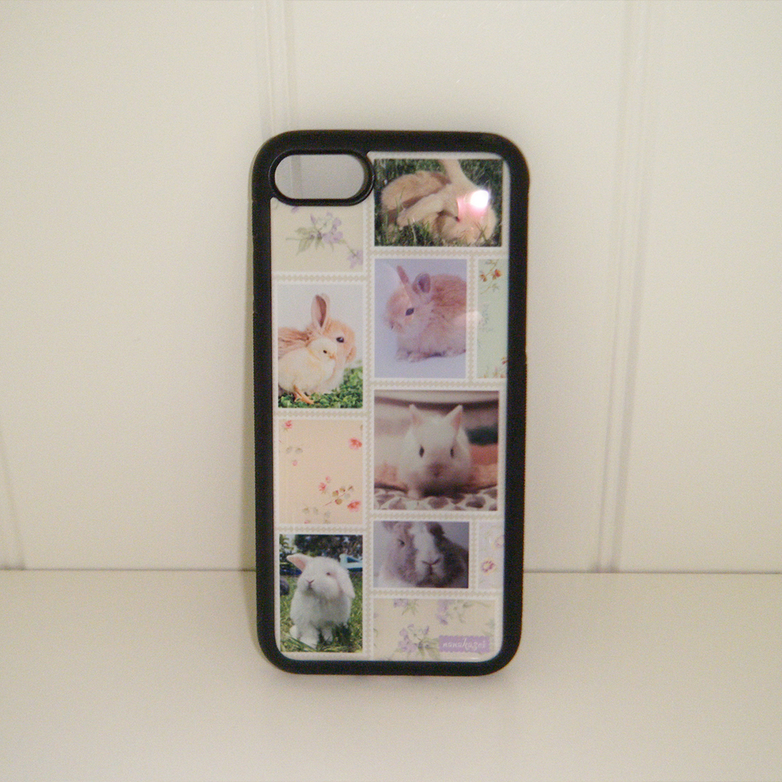 나나카세이 빈티지 버니 우표 에폭시 범퍼 케이스(NANAKASEI vintage bunny stamp epoxy bumper case) - 2