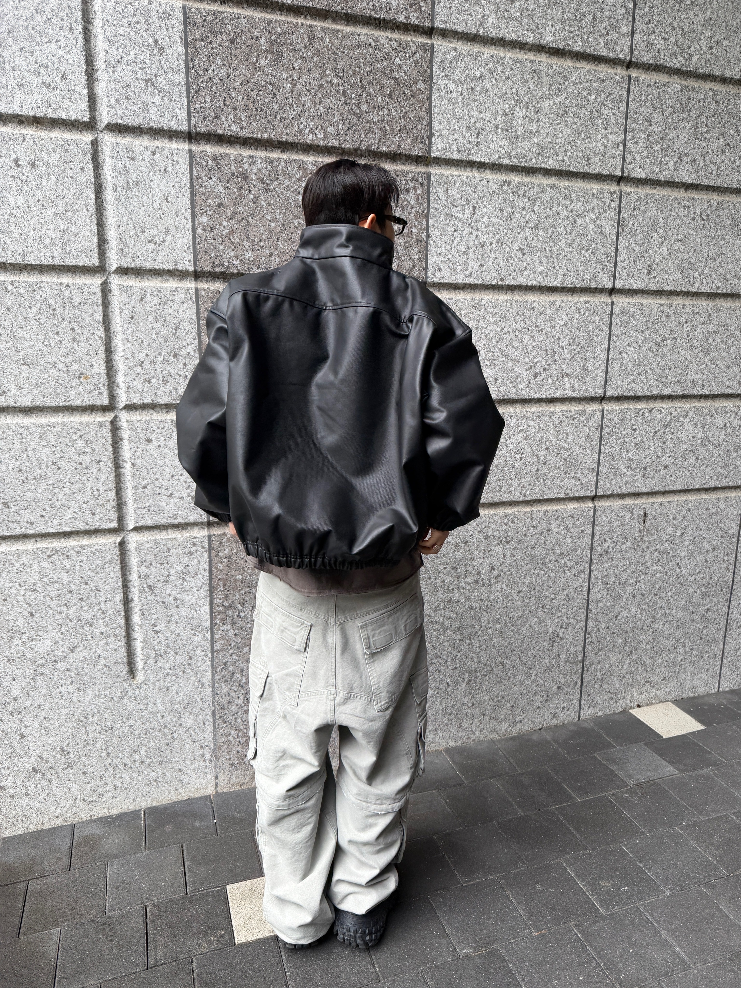 Nonnod Half Zip Coated Denim Black, Undermycar Combat Utility Cargo Pants Misty Green 착용 스타일 - 7