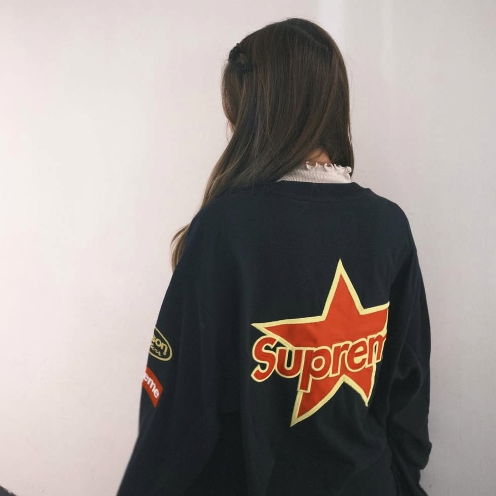 Supreme x Vanson Leathers L/S Top Black - 26SS 착용 스타일 - 2