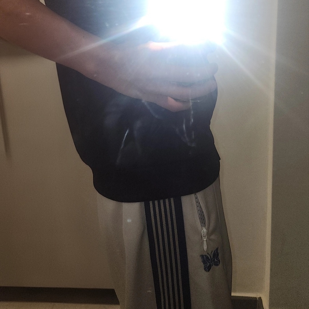 Needles x LHP H.D. Track Pants Poly Smooth White 착용 스타일