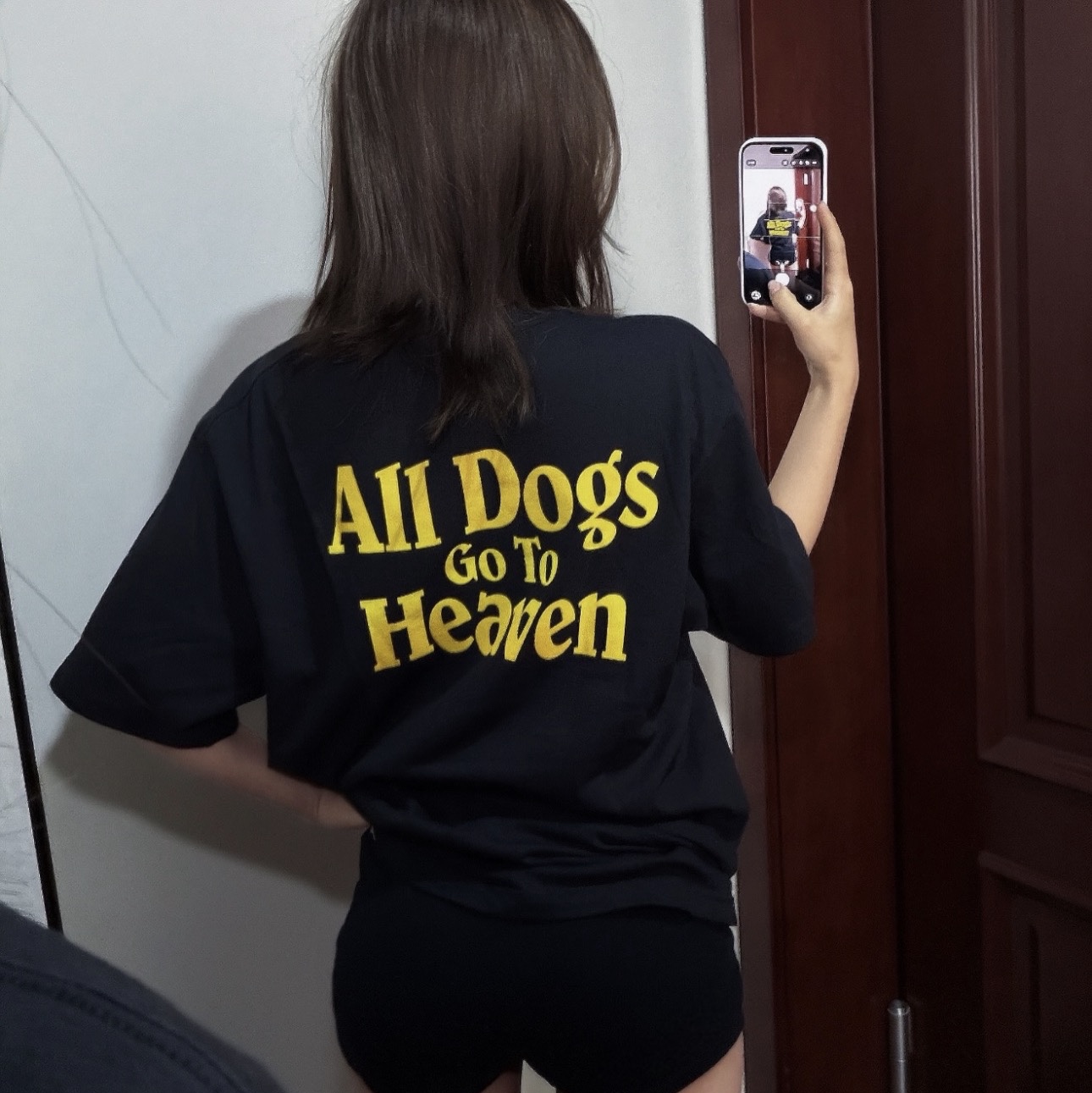 Supreme All Dogs Go To Heaven T-Shirt White - 25FW 착용 스타일 - 1
