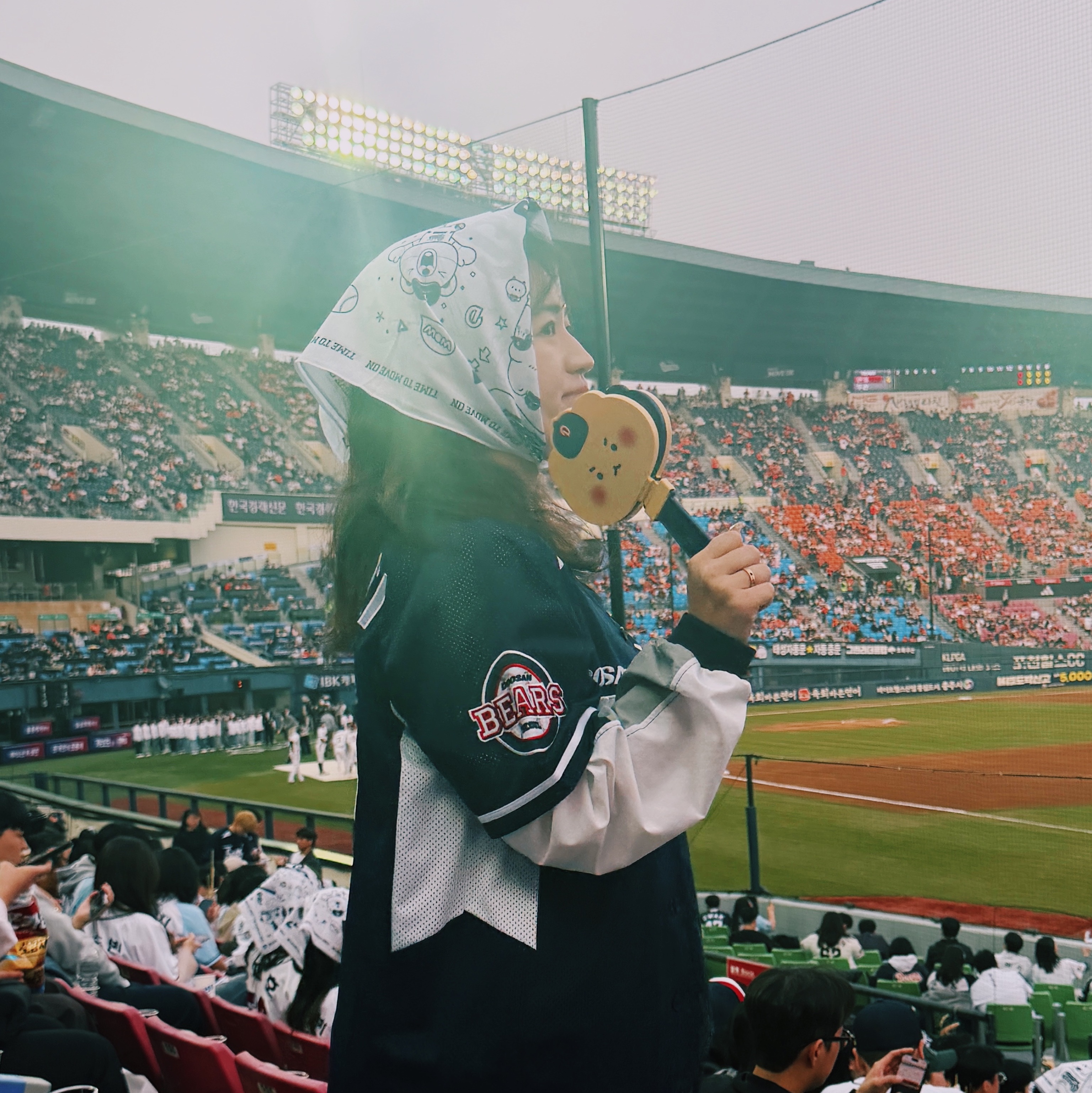 Doosan Bears x Manggom Jjakjjaki Ivory, Doosan Bears x Adidas 2025 Authentic Seoul Uniform Navy (Non Marking Ver.) - KR Sizing 착용 스타일