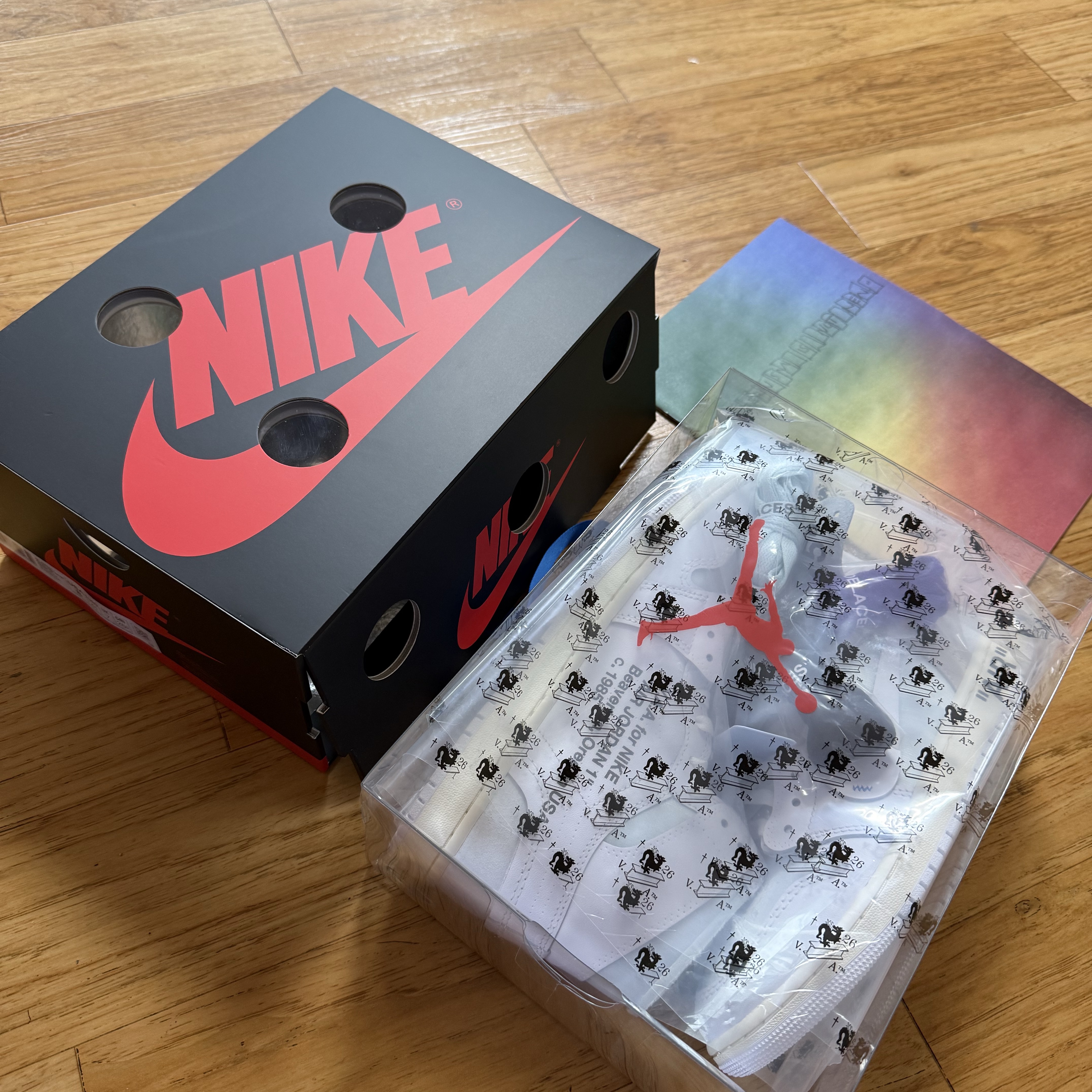 Jordan 1 x Virgil Abloh Archive Retro High Alaska White 착용 스타일 - 4