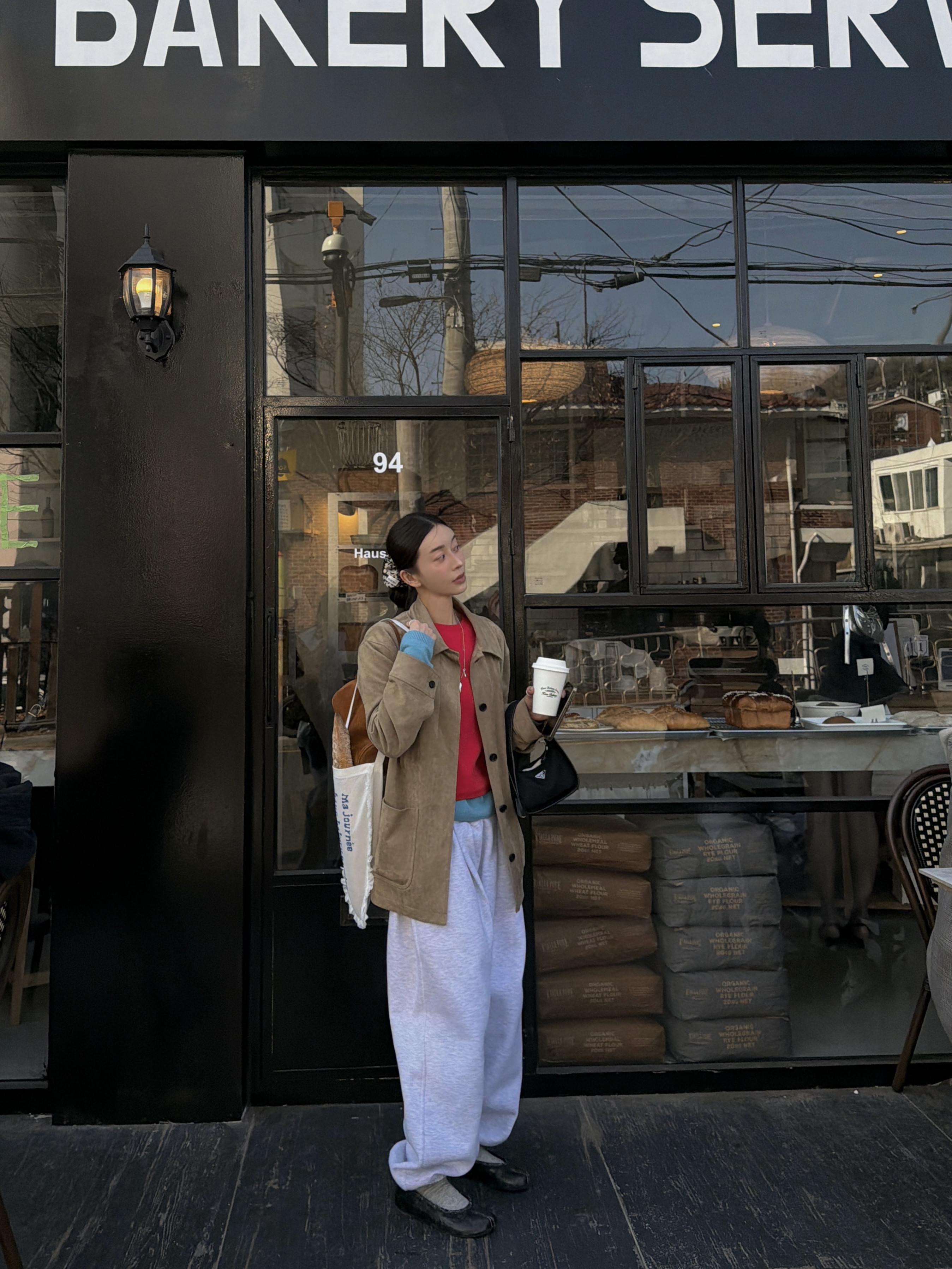 Undermycar Mu.03 Anti Fxxking Logo Play Oversized Sweat Jogger Melange Gray 착용 스타일 - 1