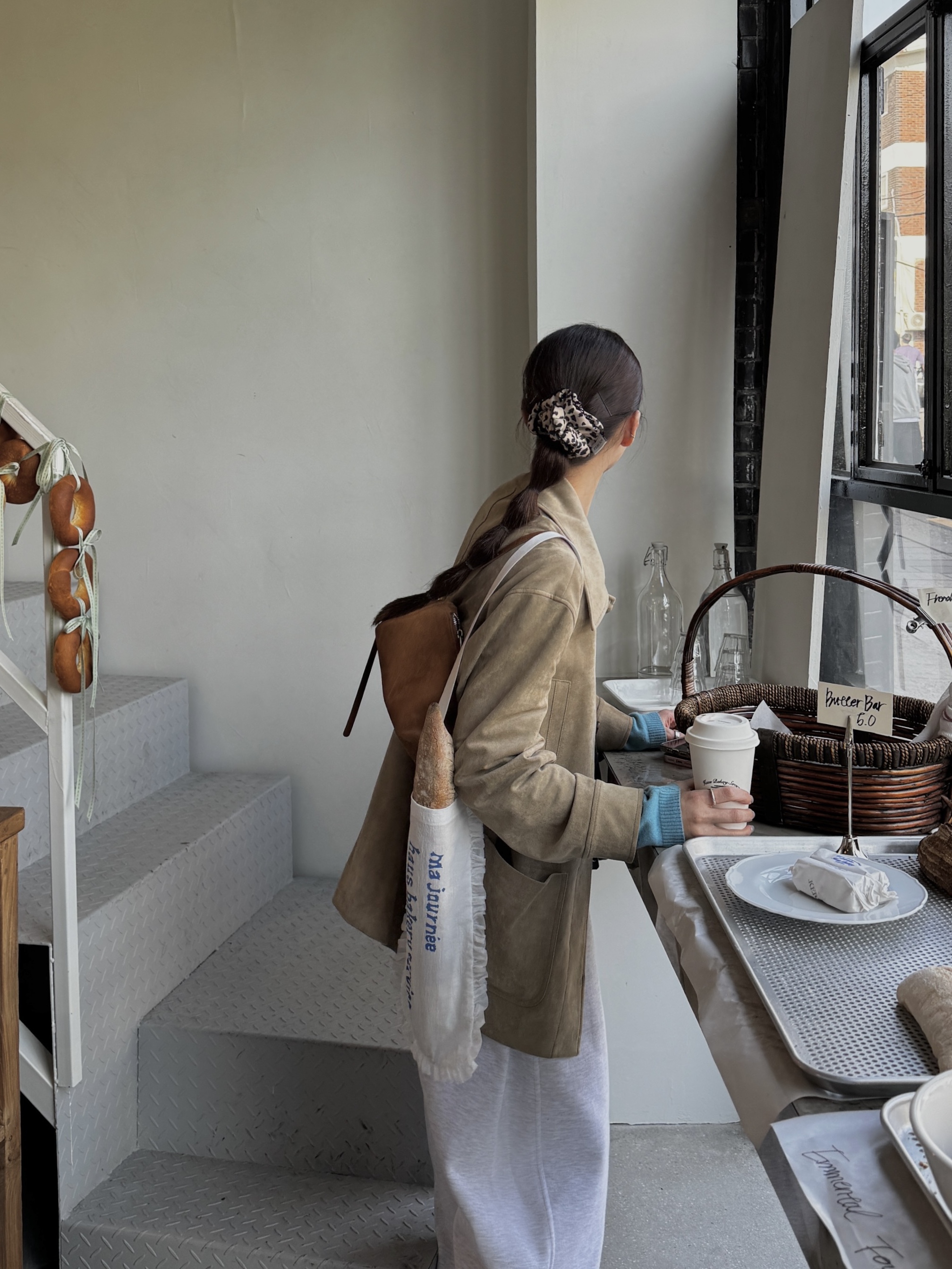 Undermycar Mu.03 Anti Fxxking Logo Play Oversized Sweat Jogger Melange Gray 착용 스타일 - 4