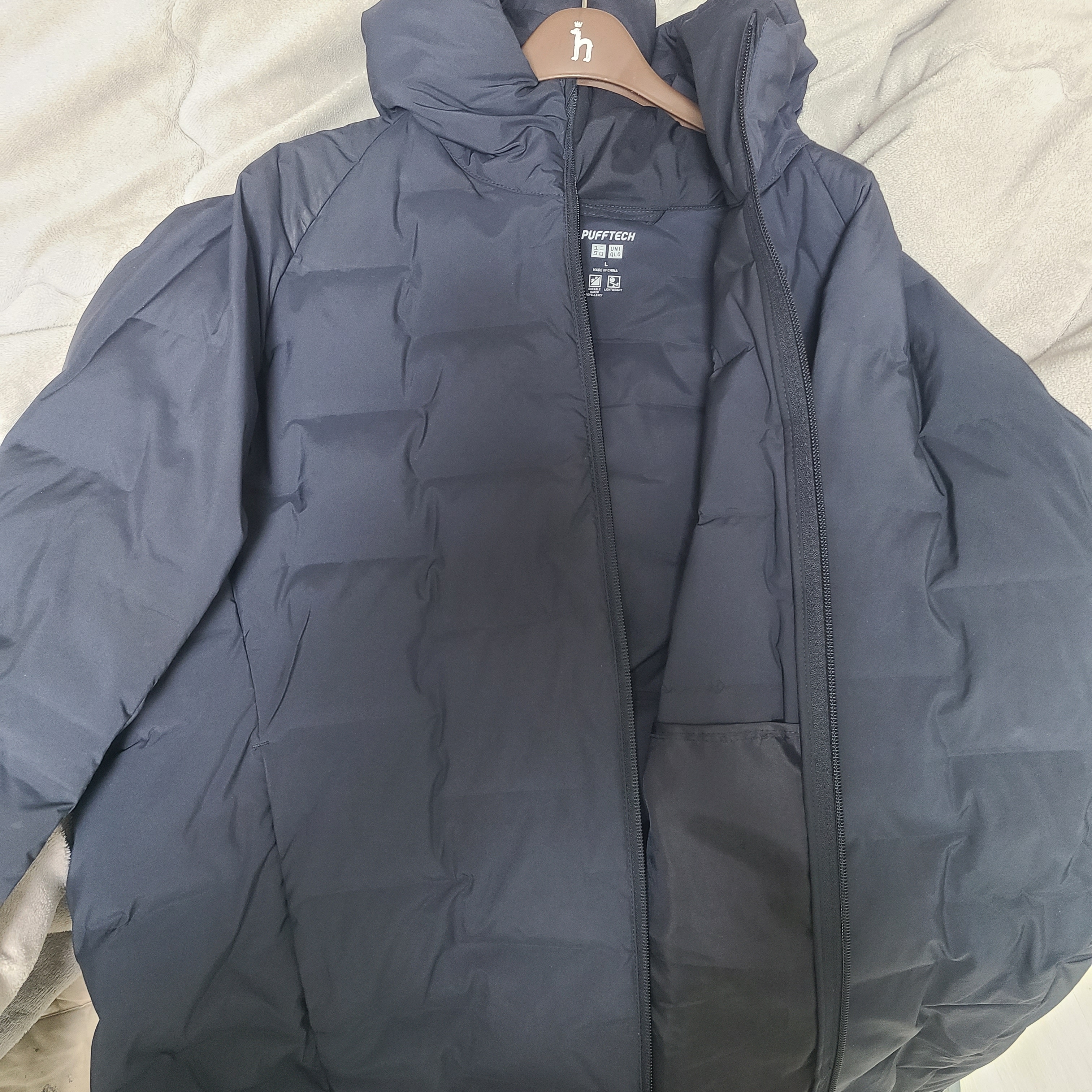 Uniqlo Pufftech Parka Navy - JP 착용 스타일