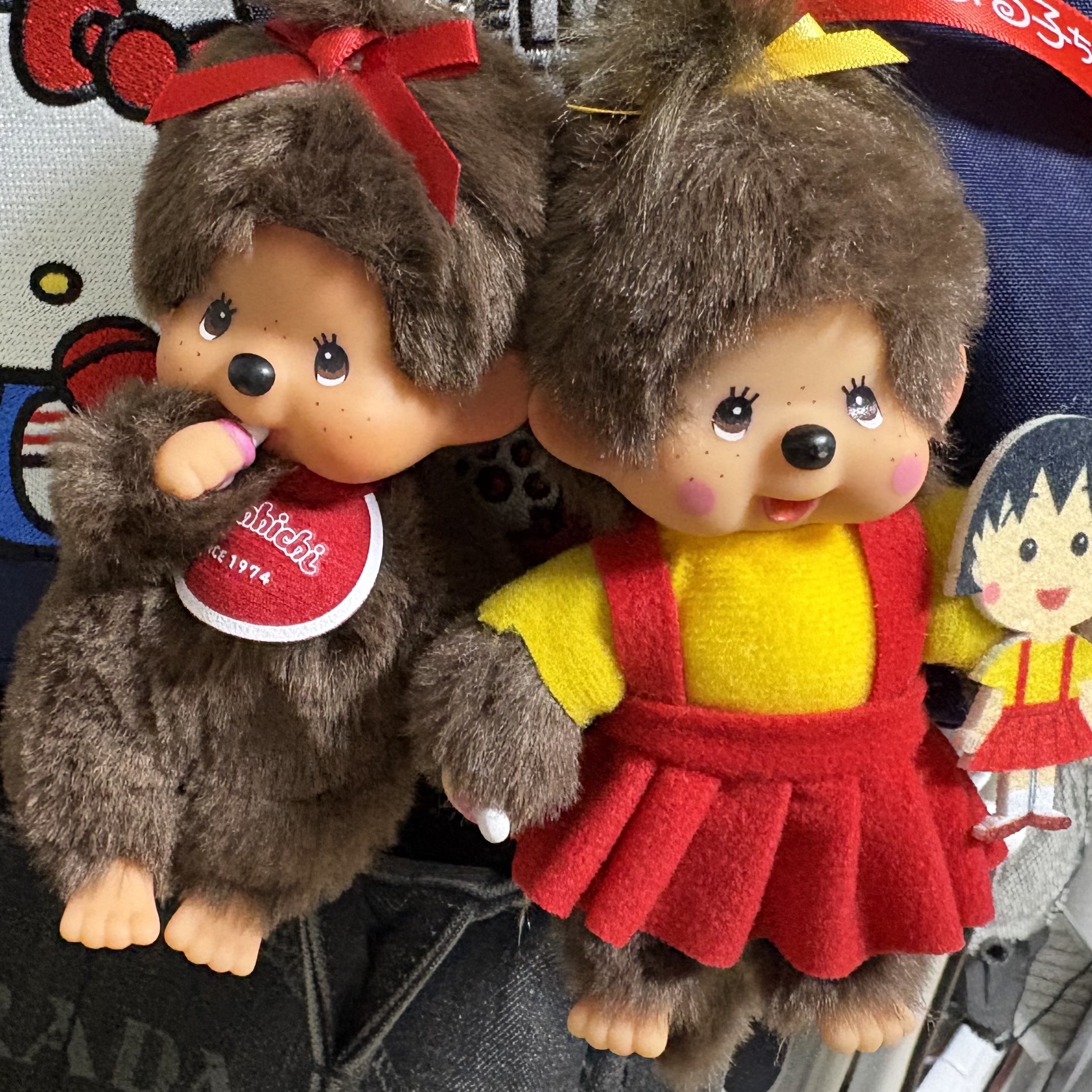 Monchhichi x ChibiMaruko-chan Keychain 착용 스타일