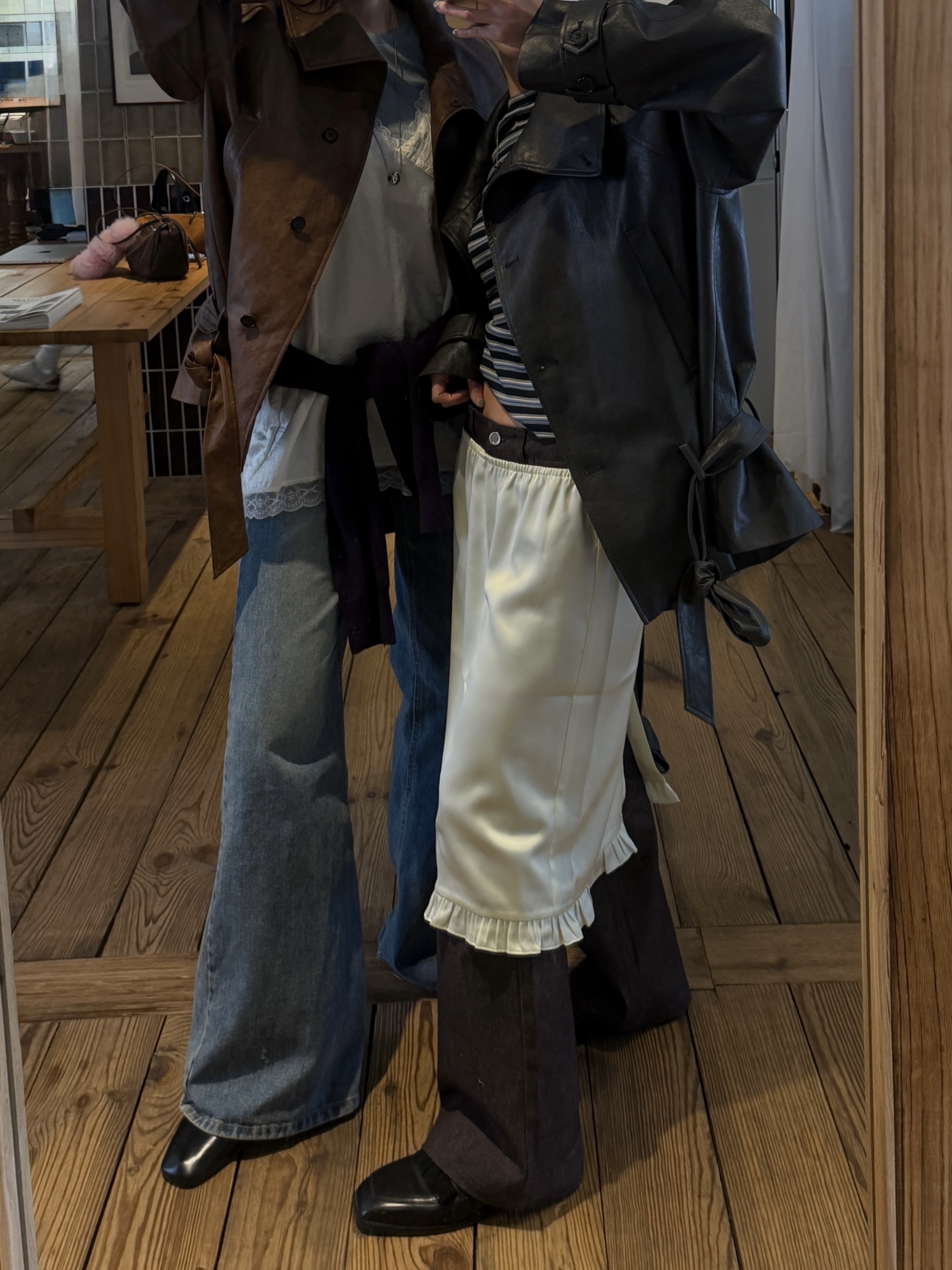 [KREAM 단독] NUMBERING #7717 Rose Key Pendant Necklace Silver 착용 스타일 - 4