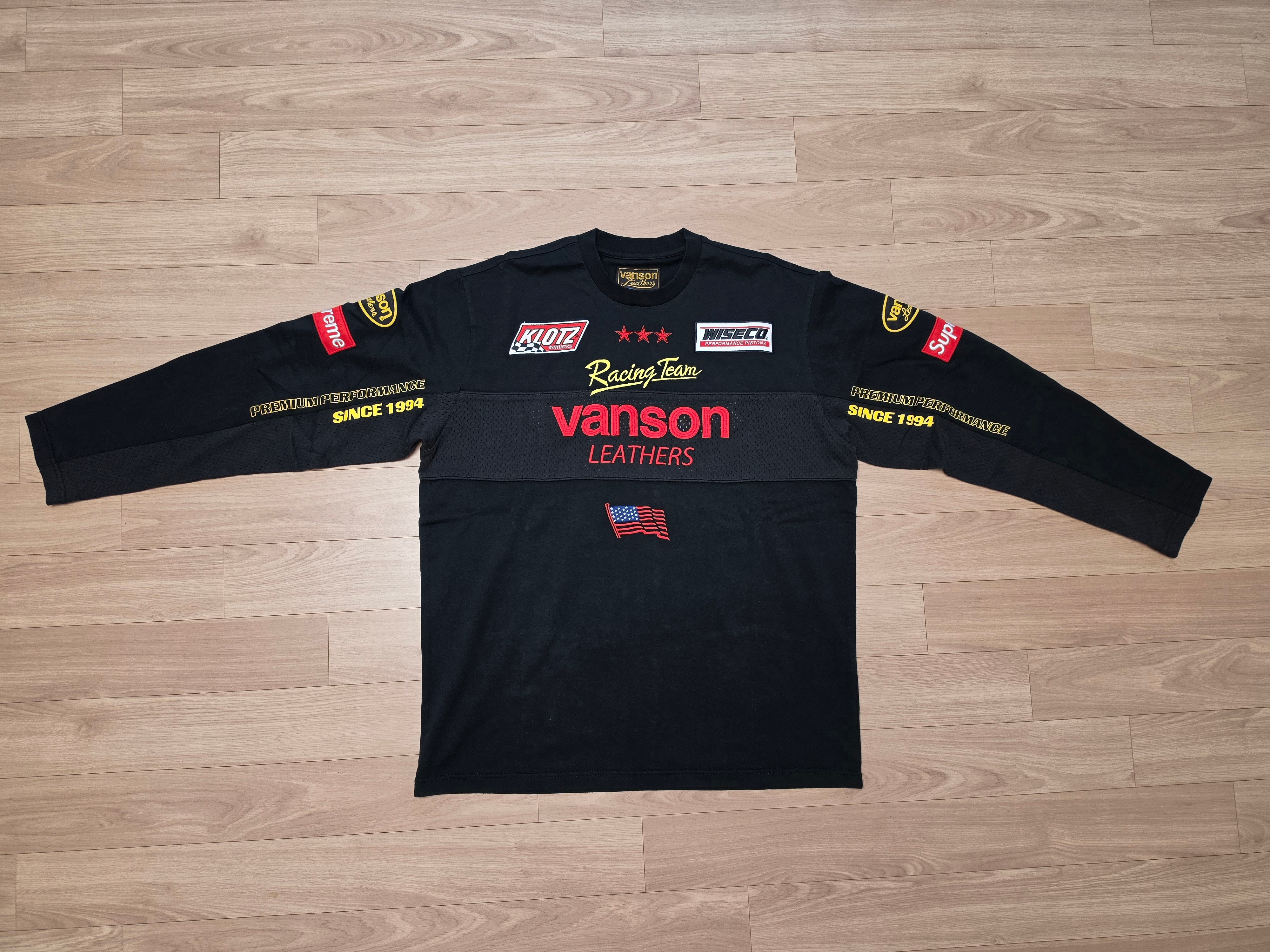Supreme x Vanson Leathers L/S Top Black - 26SS 착용 스타일 - 3