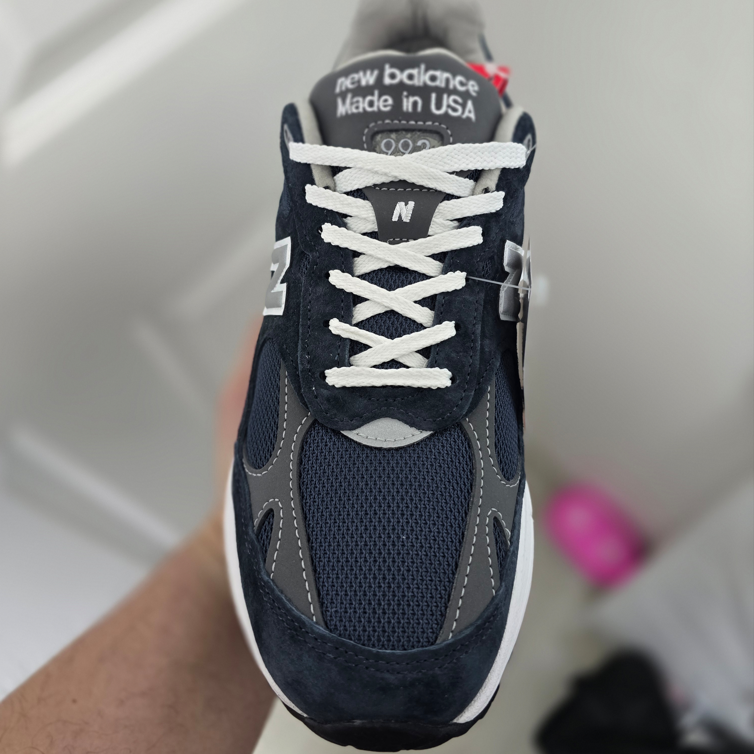 New Balance 993 Made in USA Navy - D Standard 착용 스타일 - 2