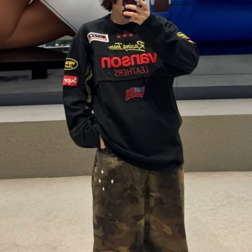 Supreme x Vanson Leathers L/S Top Black - 26SS 착용 스타일 - 1