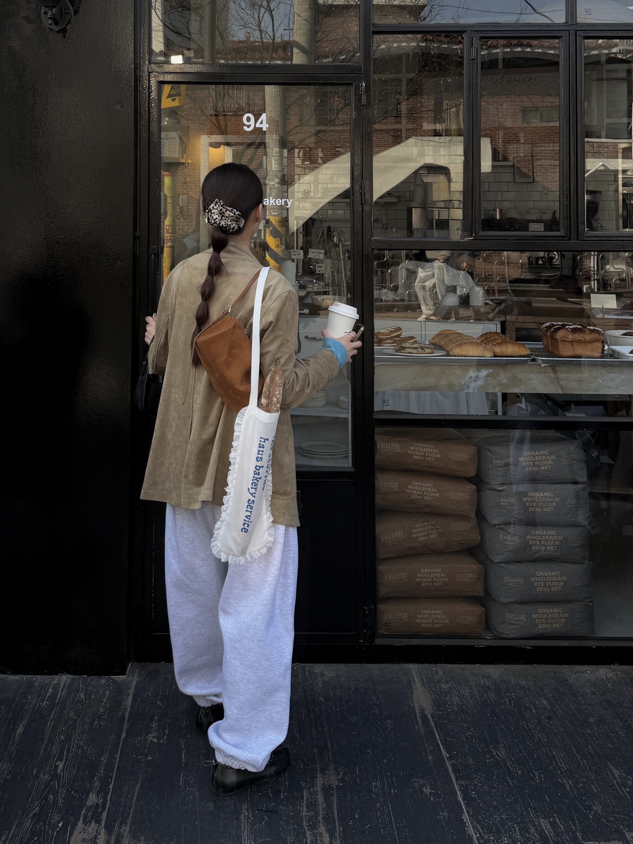 Undermycar Mu.03 Anti Fxxking Logo Play Oversized Sweat Jogger Melange Gray 착용 스타일 - 5