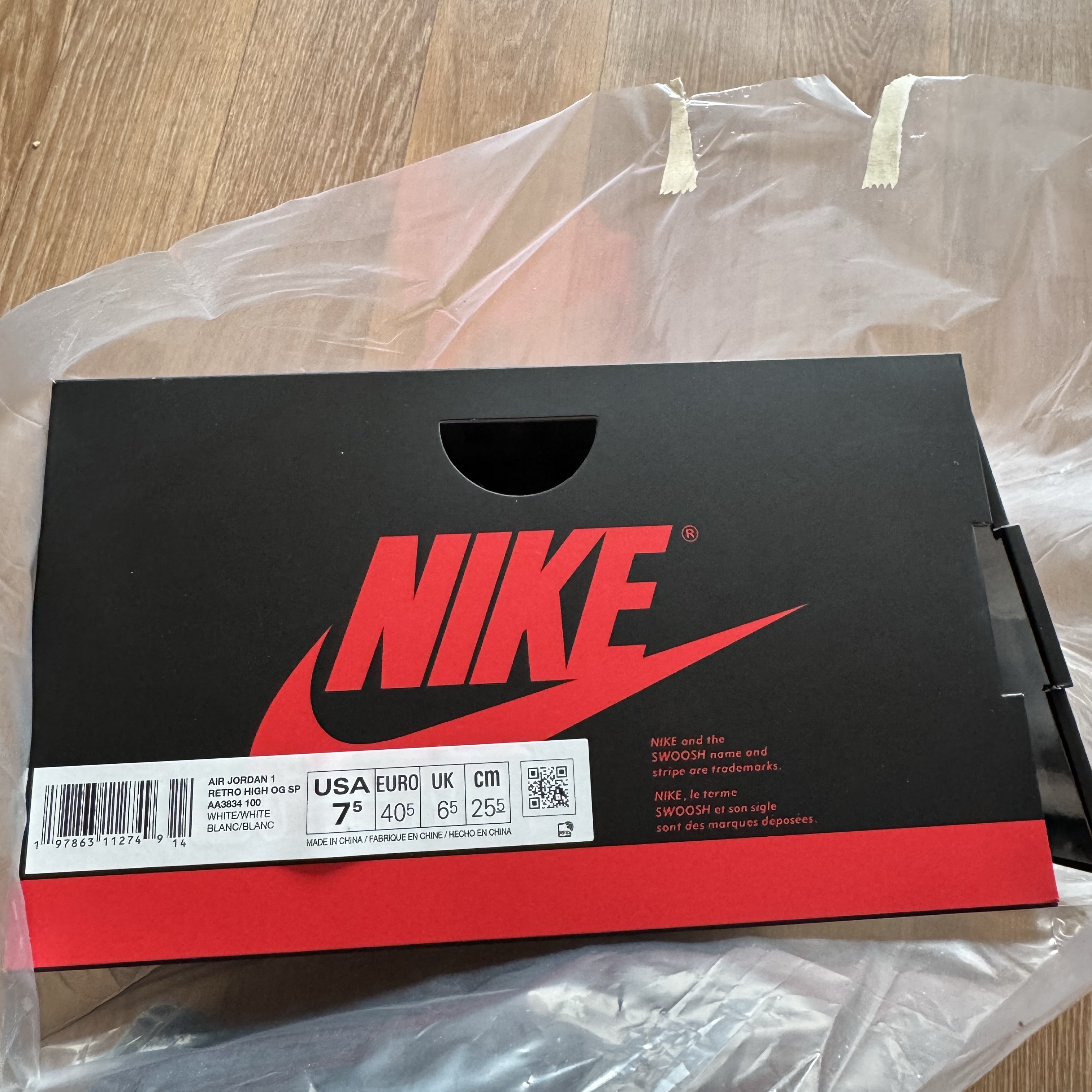 Jordan 1 x Virgil Abloh Archive Retro High Alaska White 착용 스타일