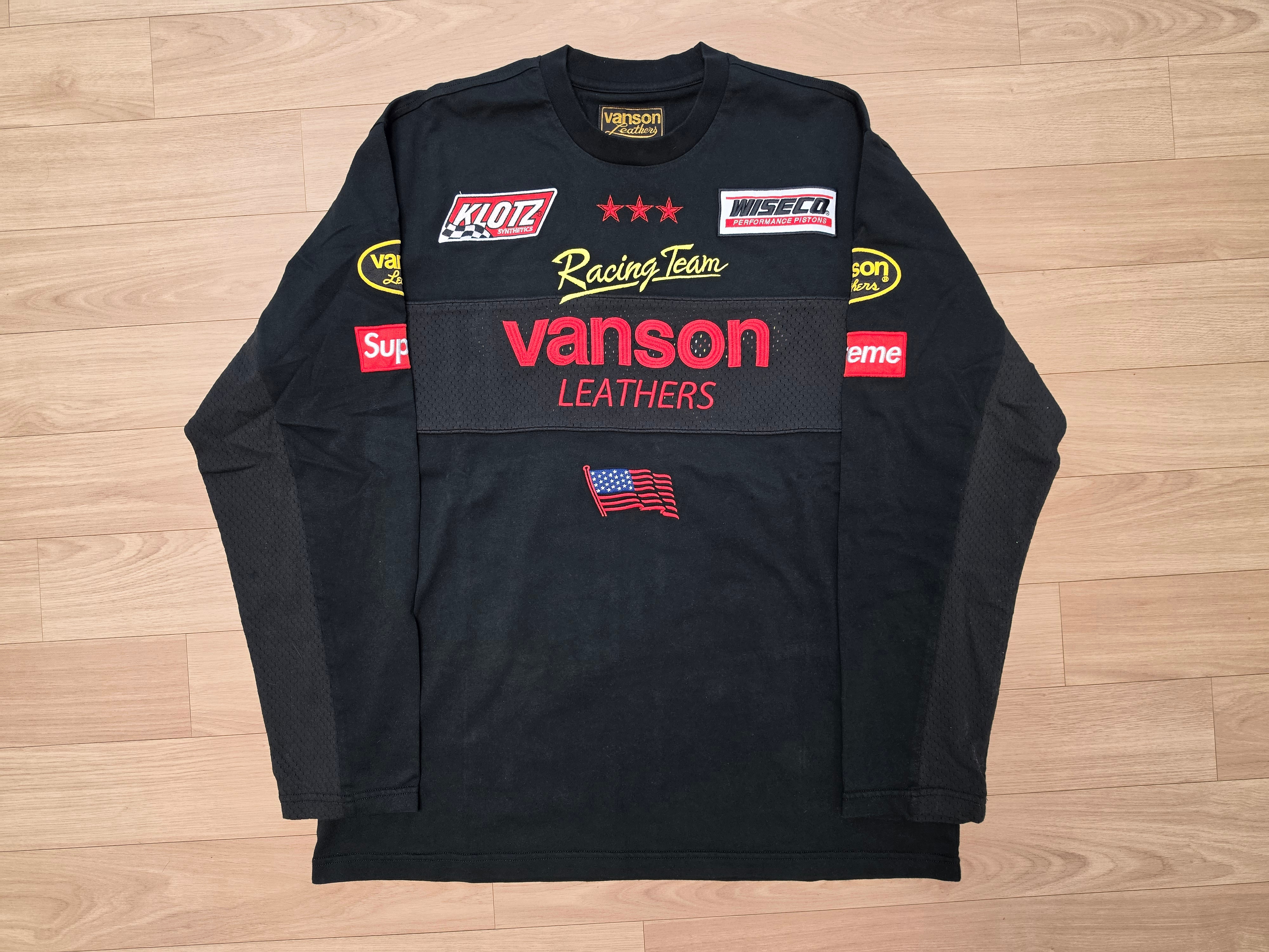 Supreme x Vanson Leathers L/S Top Black - 26SS 착용 스타일 - 1