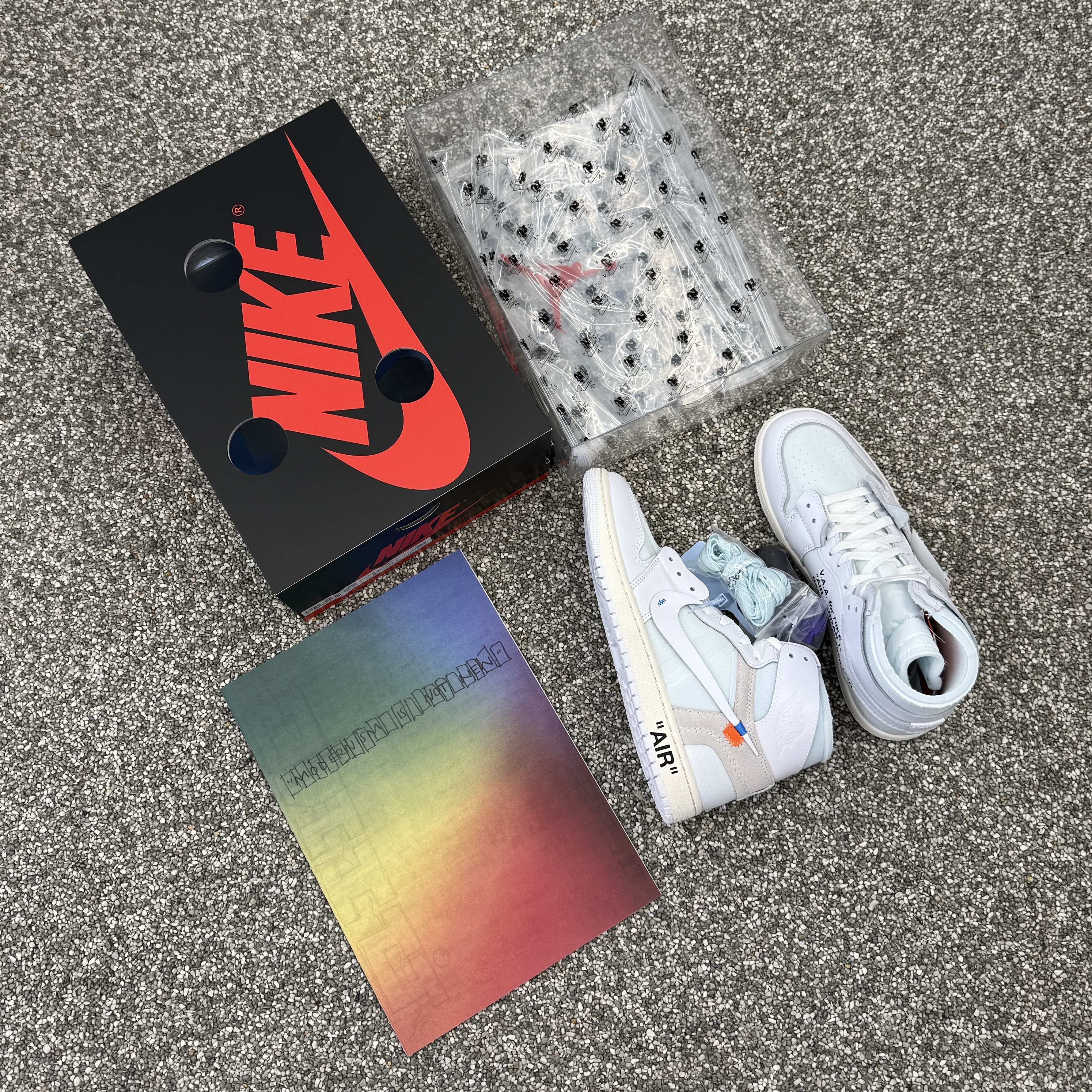 Jordan 1 x Virgil Abloh Archive Retro High Alaska White, Supreme x B.B. Simon Zip Up Hooded Sweatshirt Heather Grey - 25SS 착용 스타일 - 7