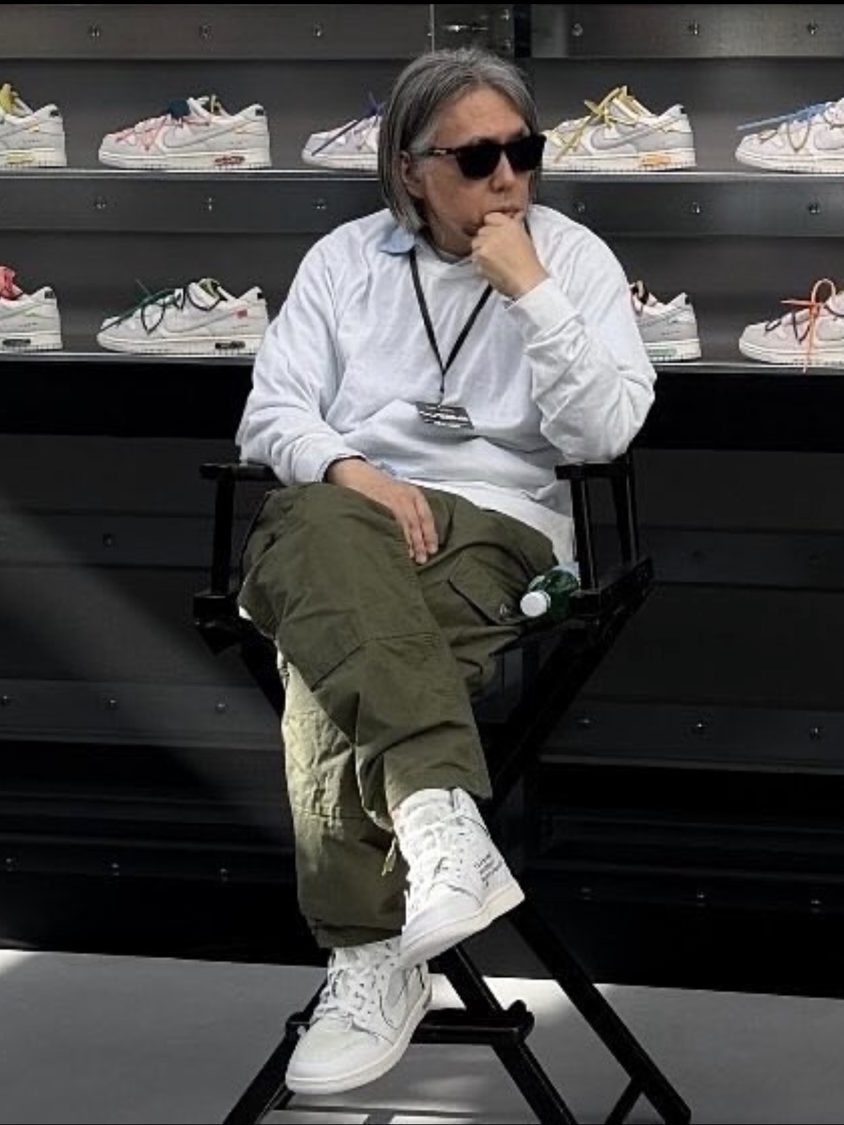 Jordan 1 x Virgil Abloh Archive Retro High Alaska White 착용 스타일 - 7