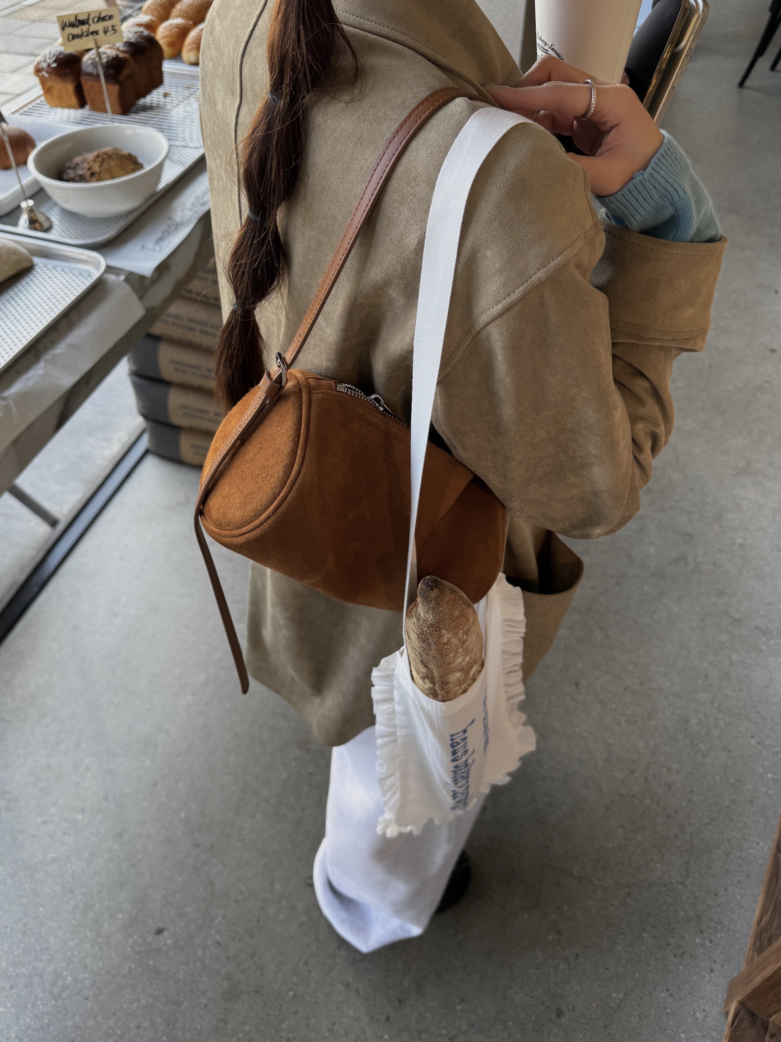 Undermycar Mu.03 Anti Fxxking Logo Play Oversized Sweat Jogger Melange Gray 착용 스타일 - 2